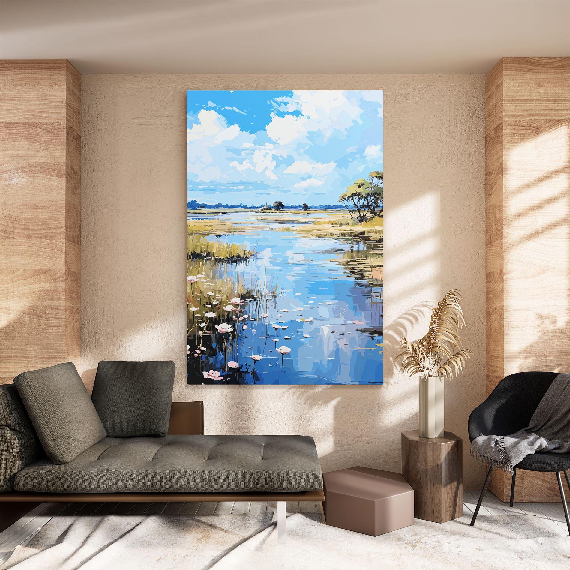 Tablou Canvas Riverside Flowers mockup 8