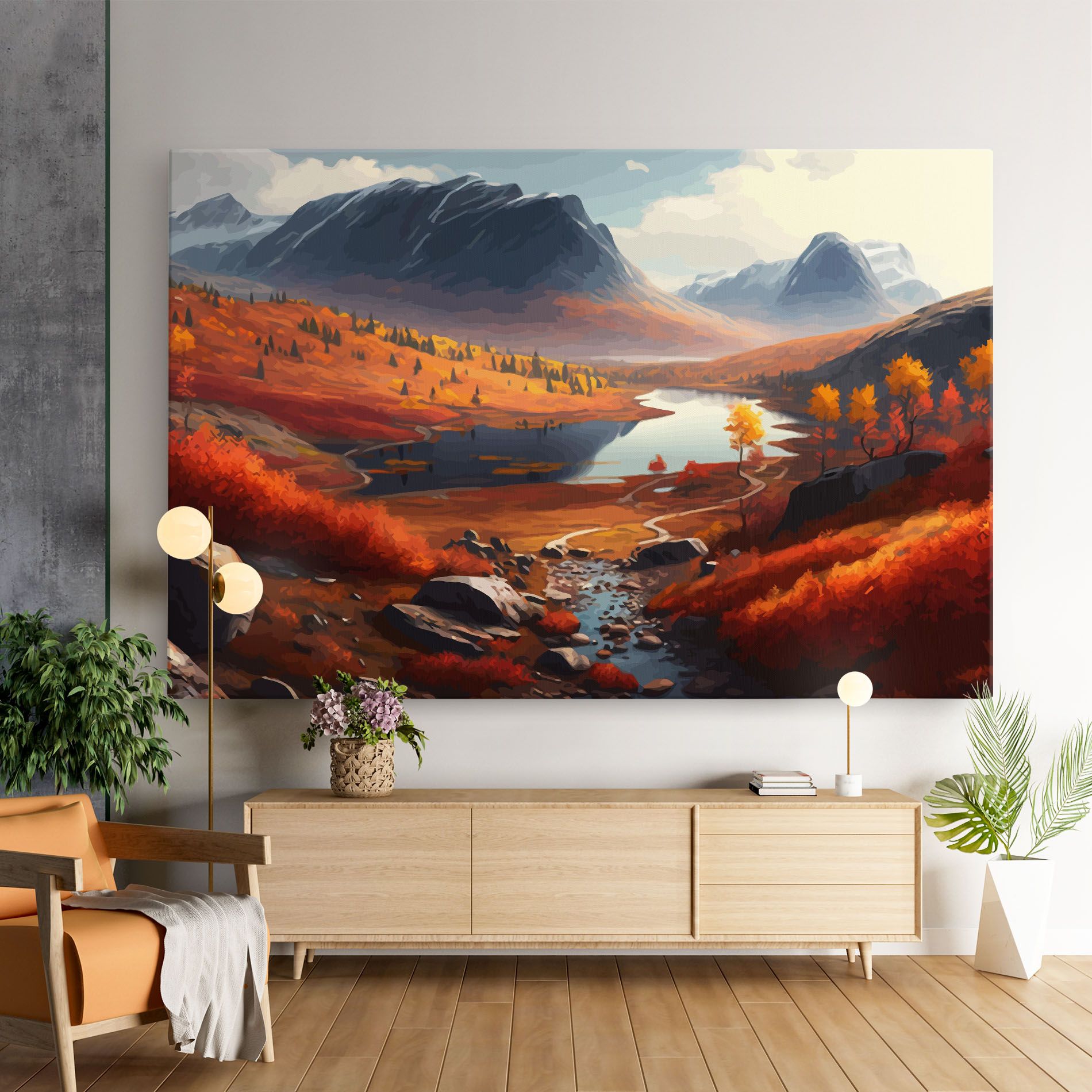 Autumn Field Lake mockup 9