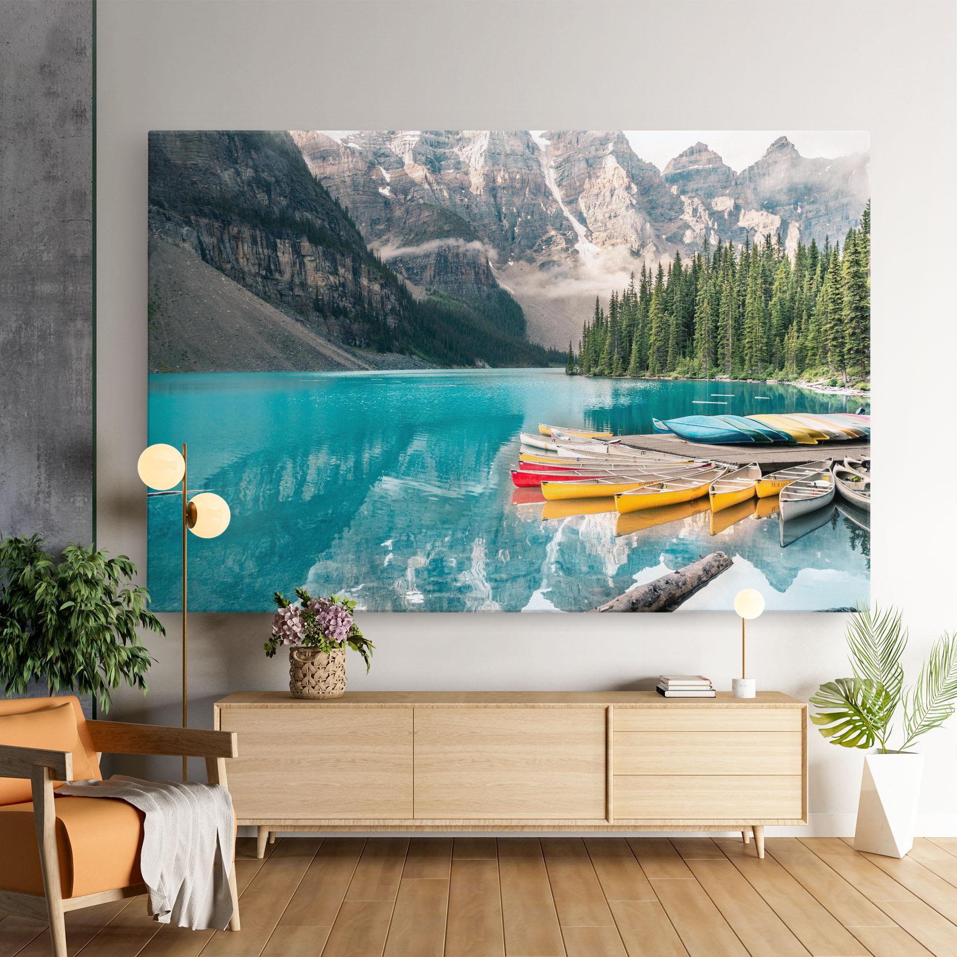 Tablou Canvas Beautiful Moraine Lake mockup 9