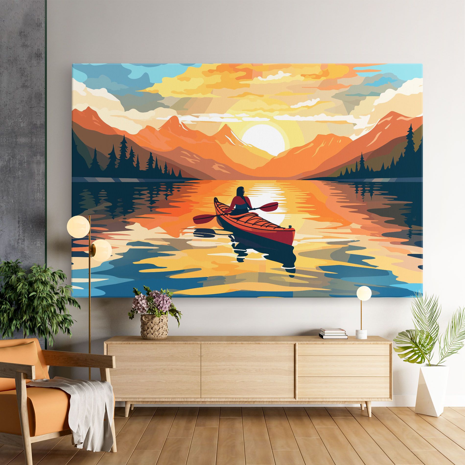 Boat Sunset Woman mockup 9