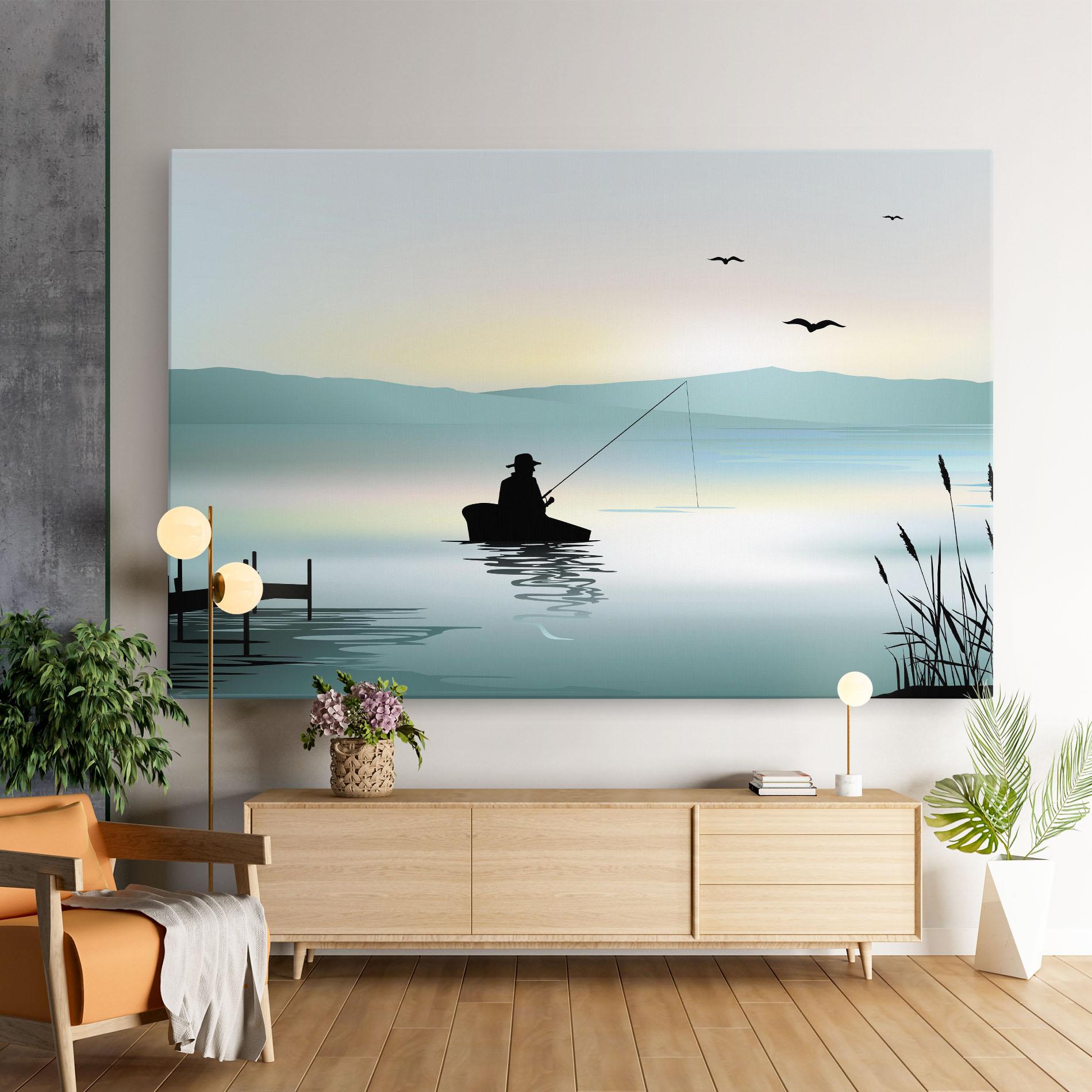 Tablou Canvas Fishman Lake View mockup 9