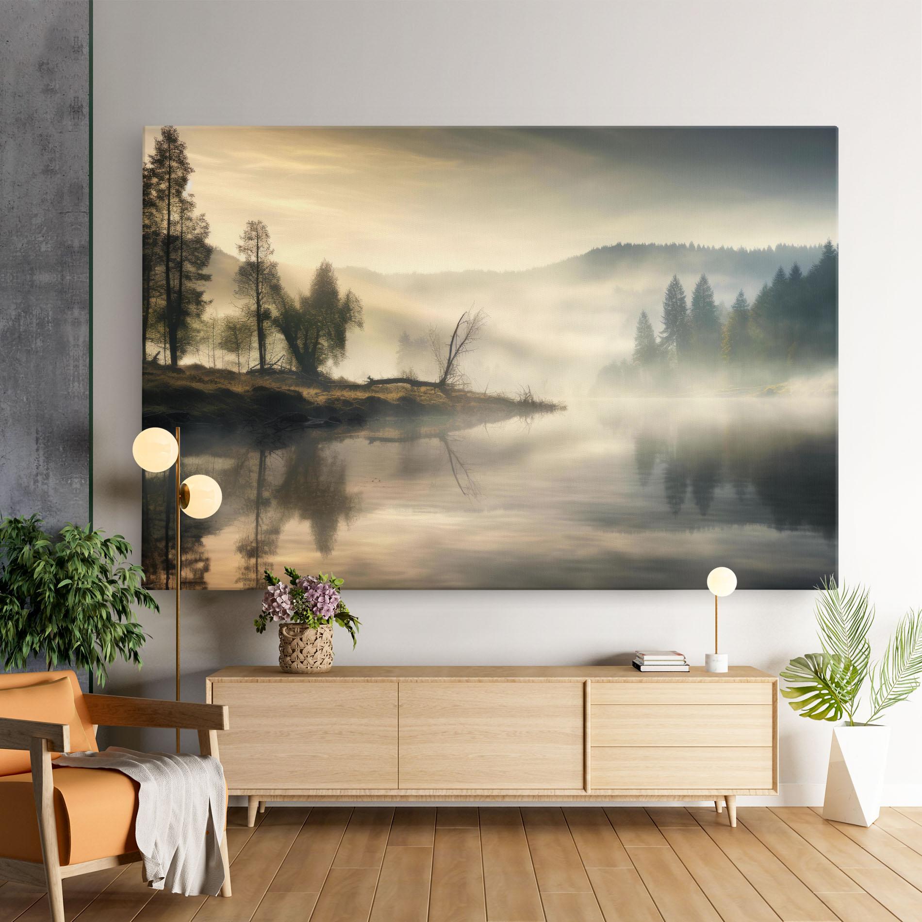 Tablou Canvas Foggy Morning mockup 9