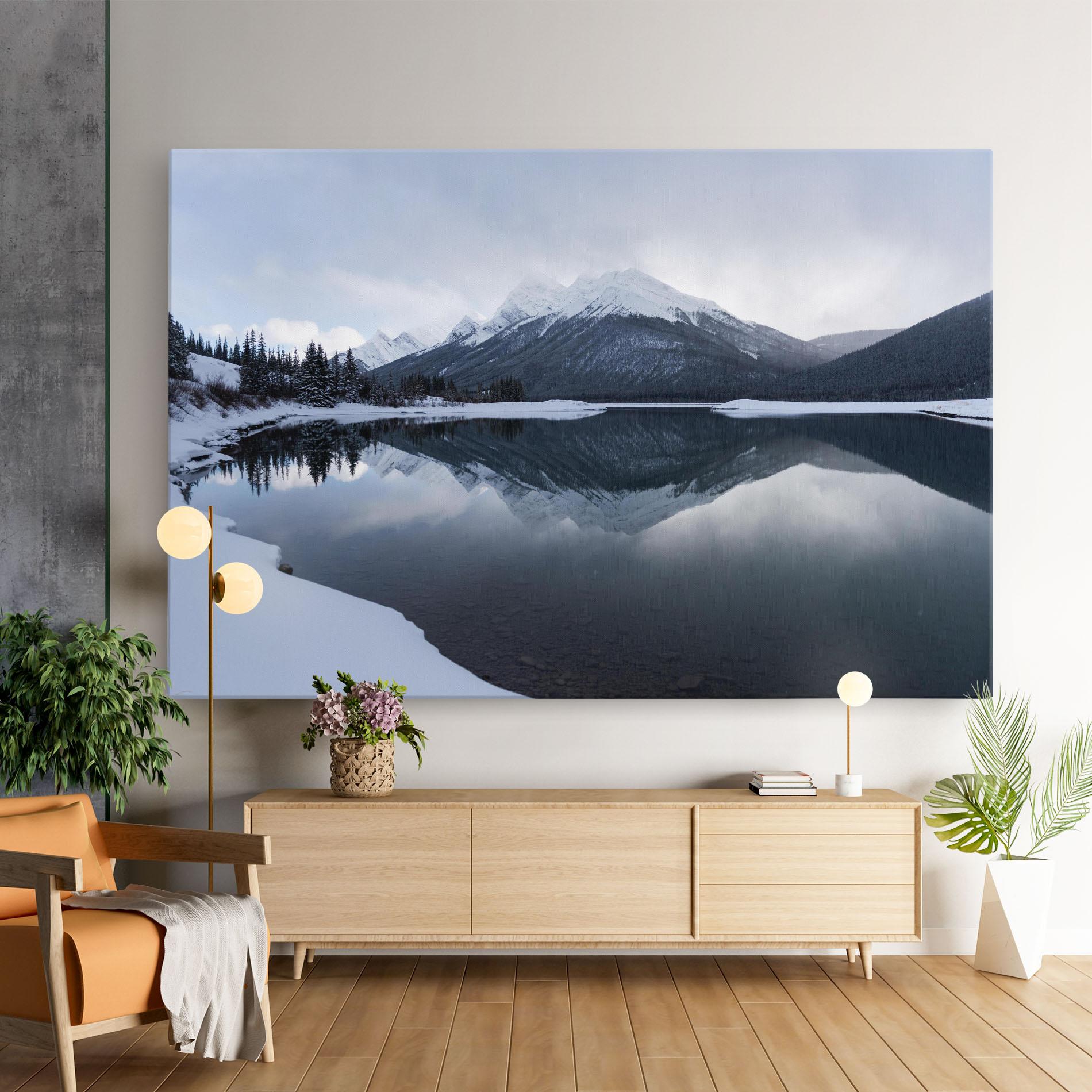 Tablou Canvas Grey Lake mockup 9