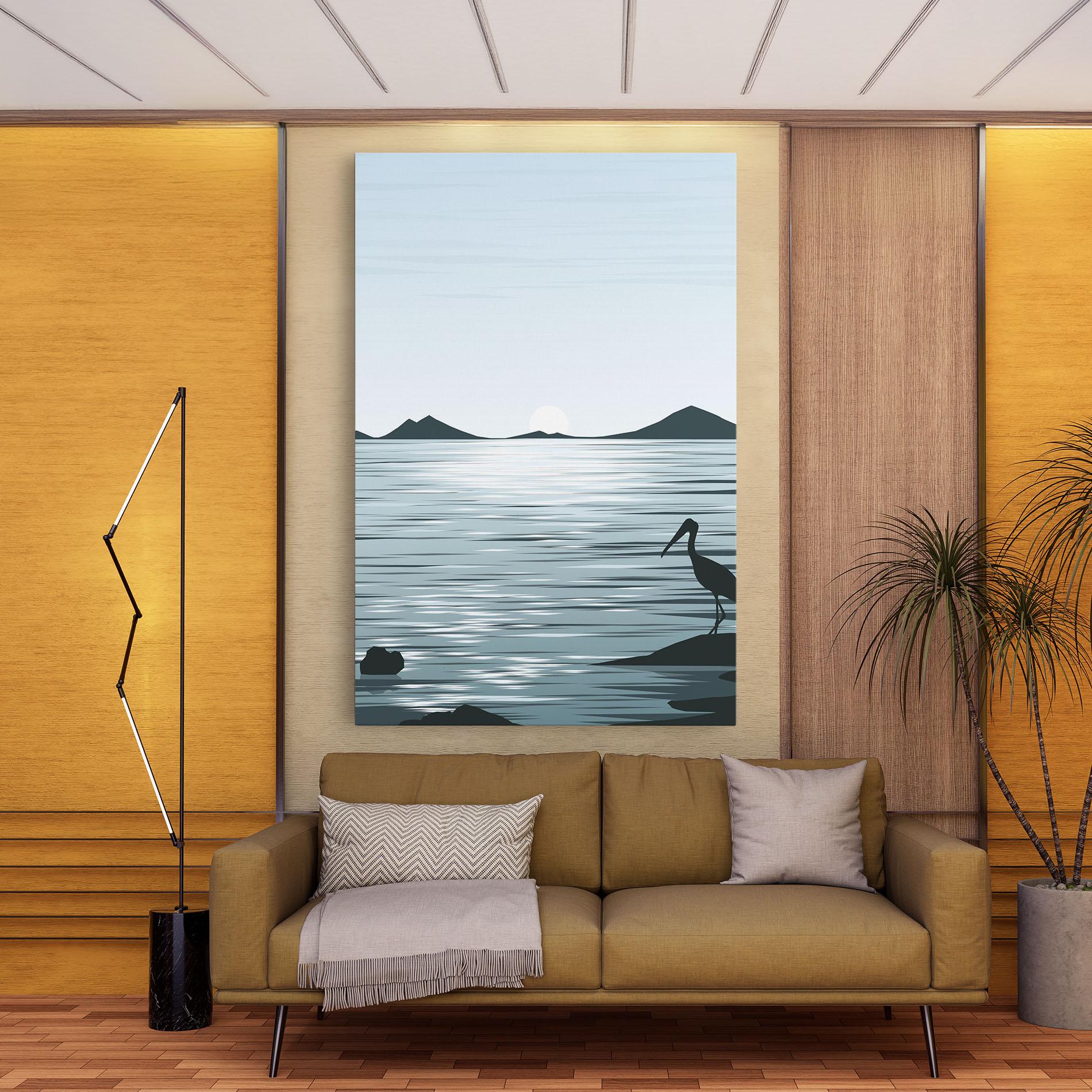 Tablou Canvas Sparkling_lake_view mockup 9