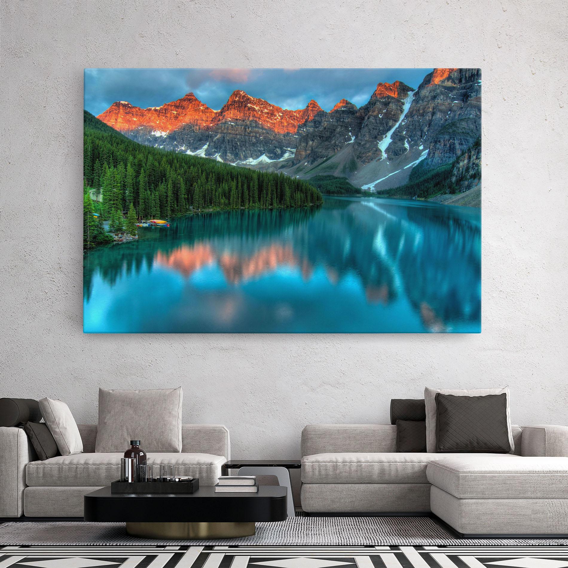 Tablou Canvas Beautiful Blue Lake mockup 2