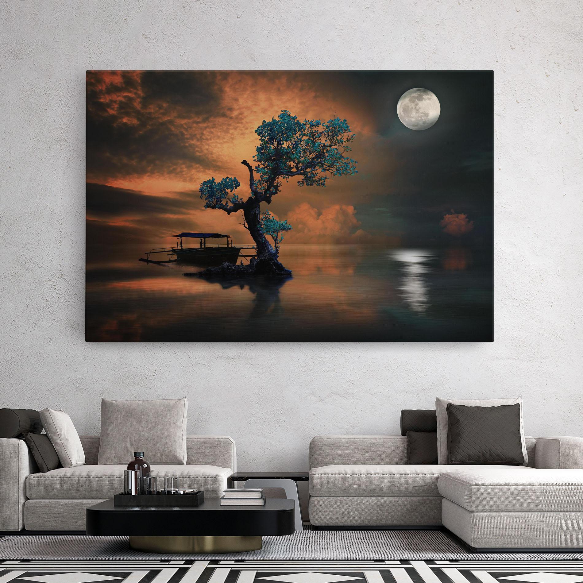 Tablou Canvas Blue Tree mockup 2