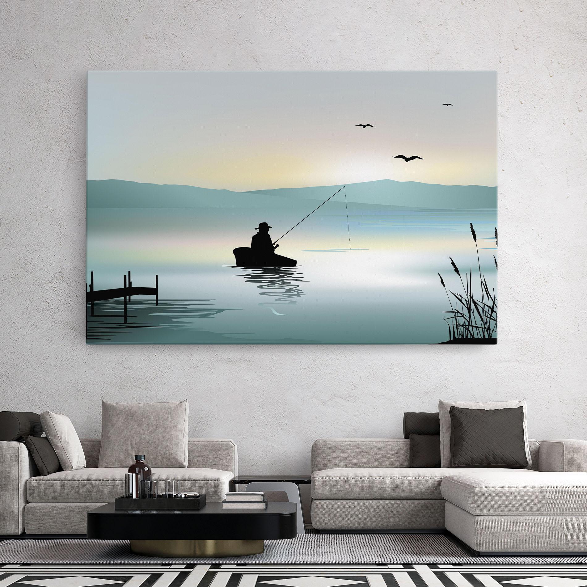 Tablou Canvas Fishman Lake View mockup 2