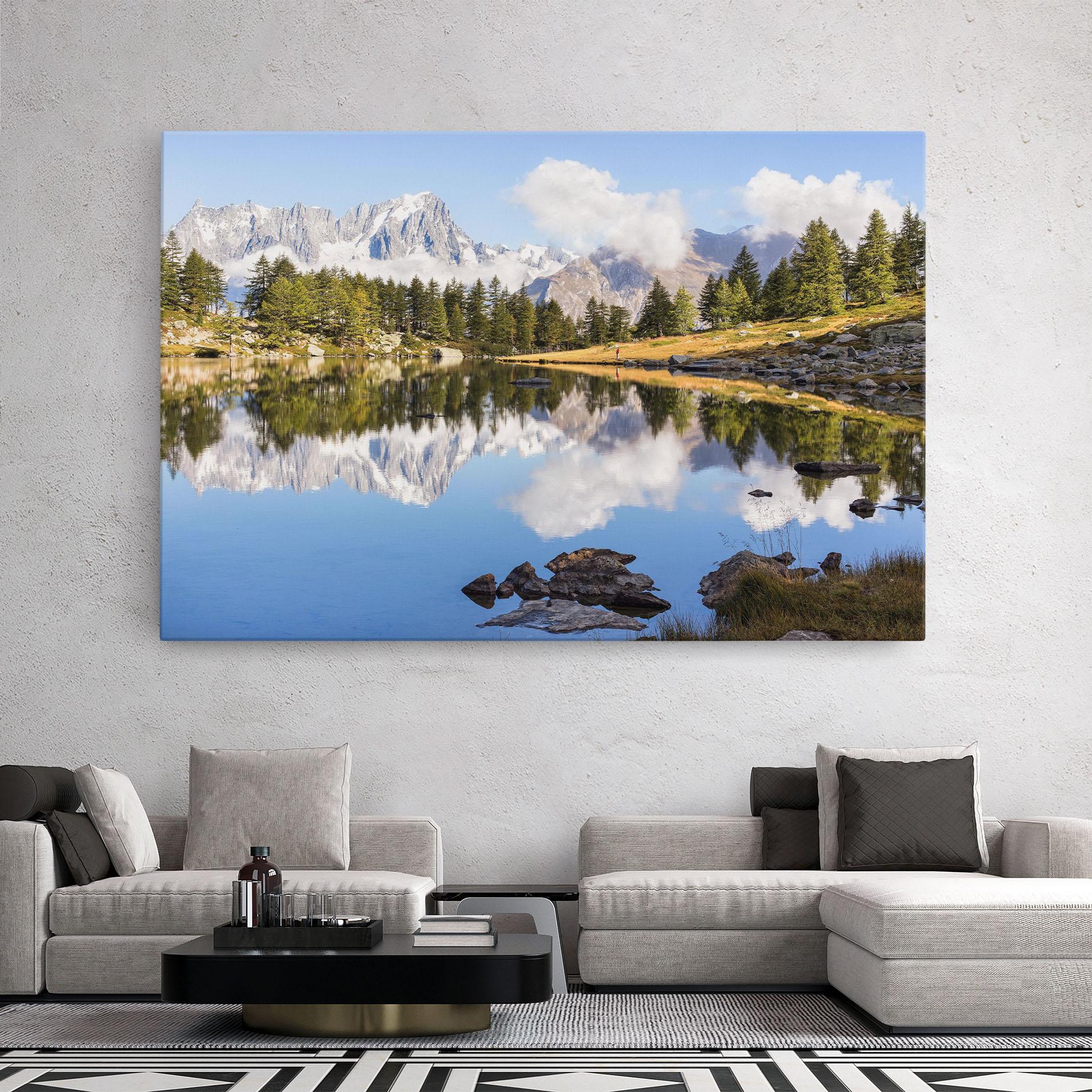 Tablou Canvas Mountain Reflection mockup 2