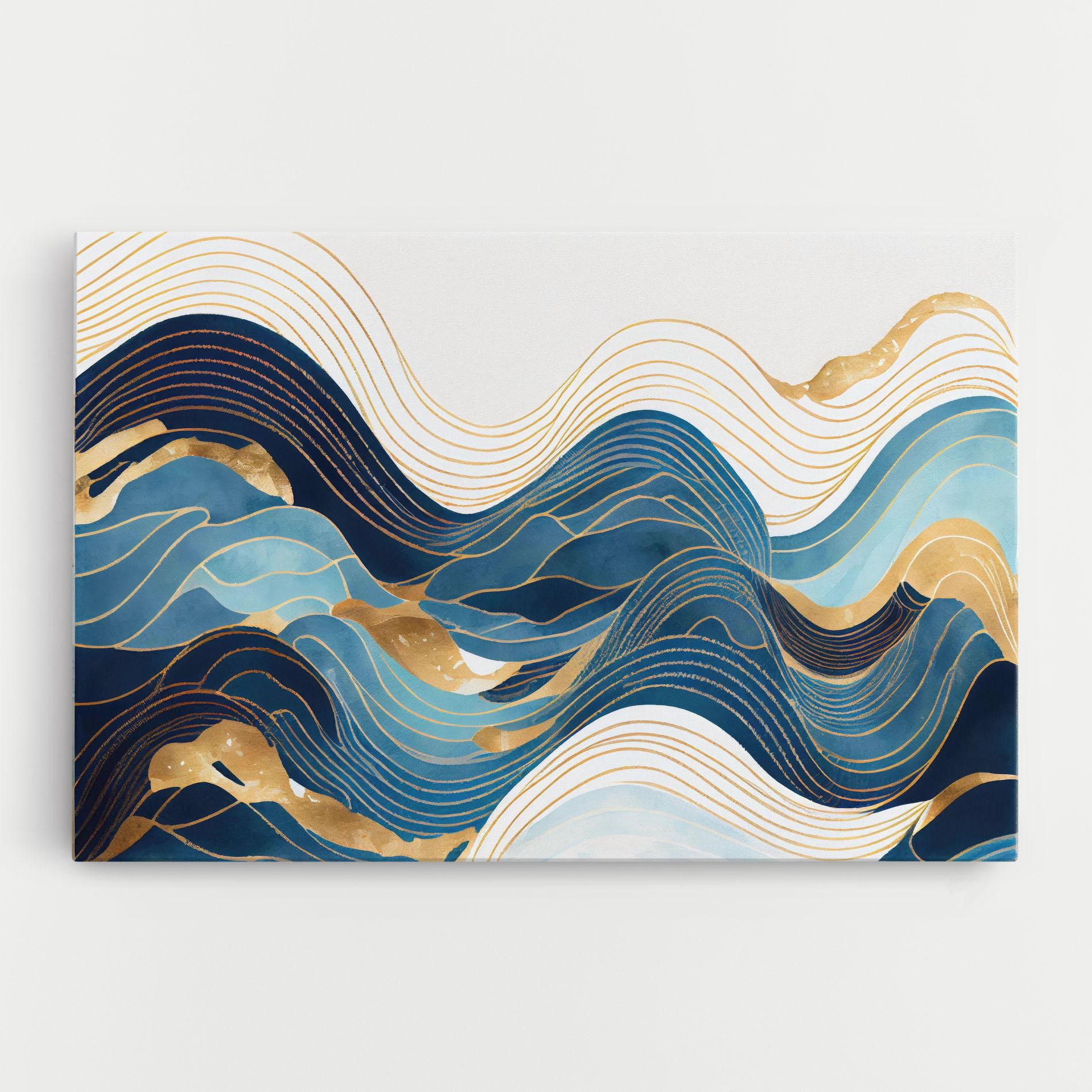 Tablou Canvas Blue Wave Mountain mockup 0