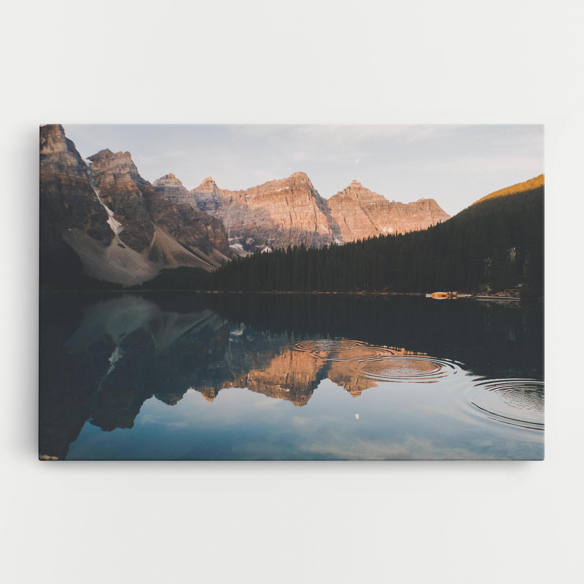 Tablou Canvas Brown Mountain Lake mockup 0