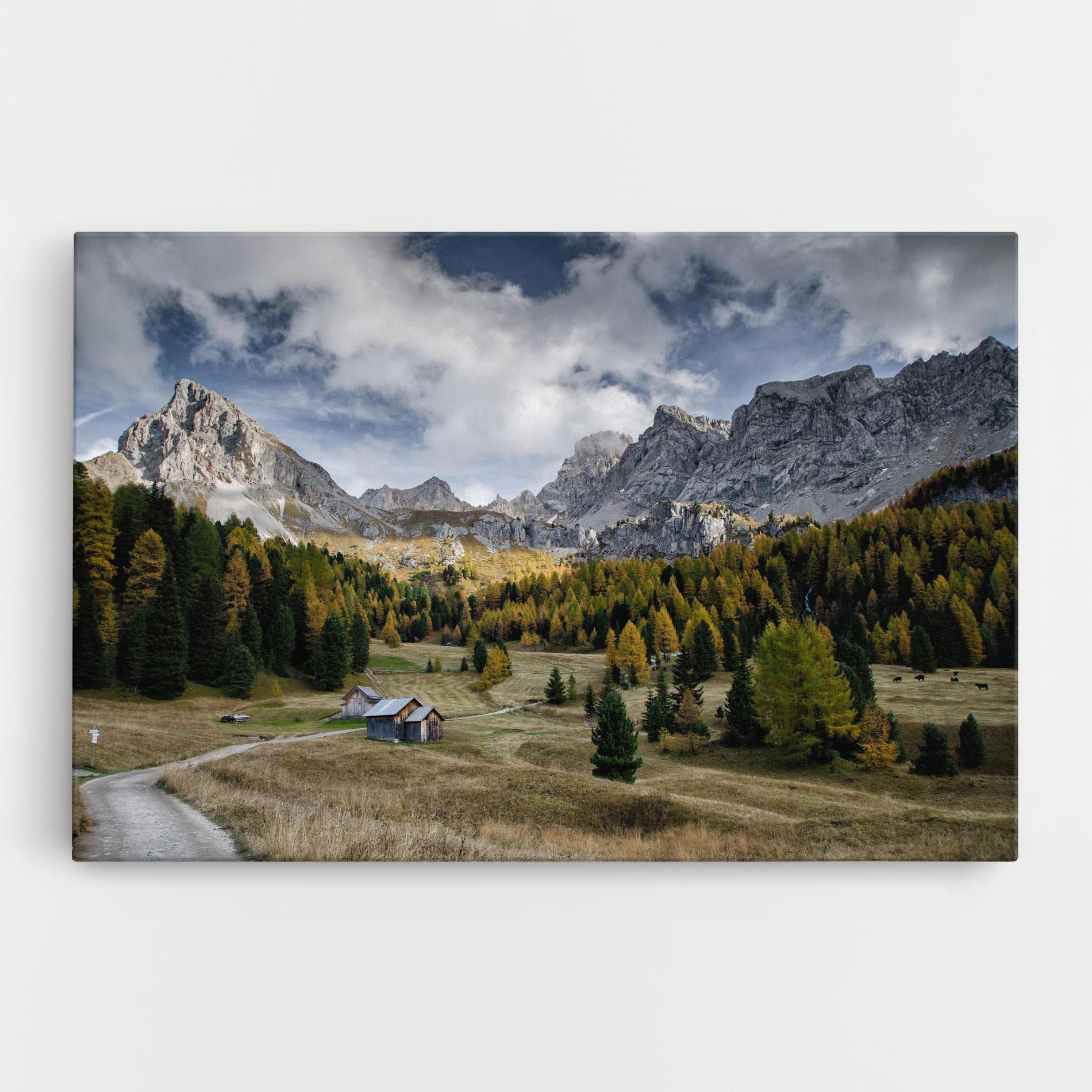 Tablou Canvas Cloudy Mountains View mockup 0