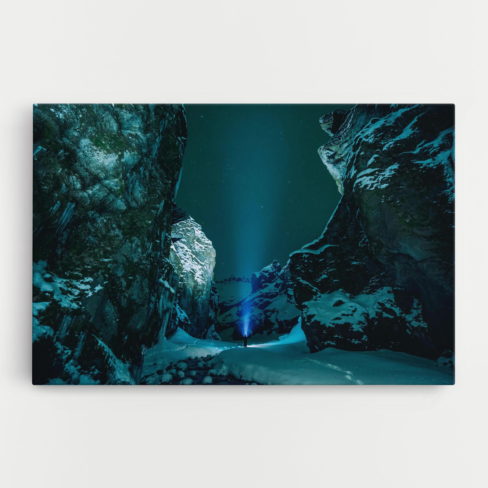 Tablou Canvas Green Light Mountain mockup 0