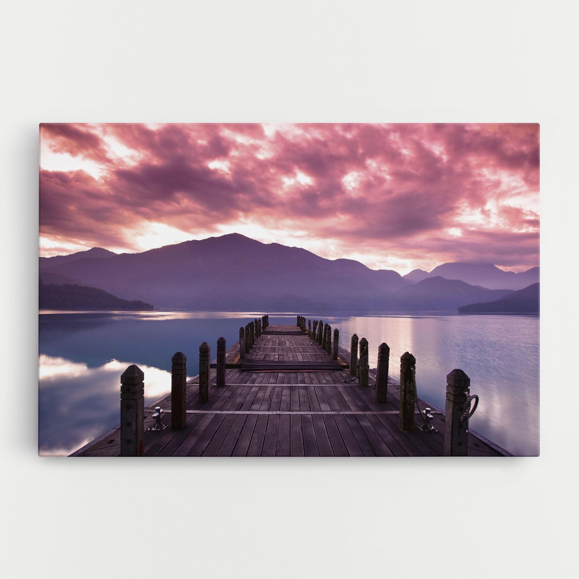 Pink Sky Over The Lake mockup 0