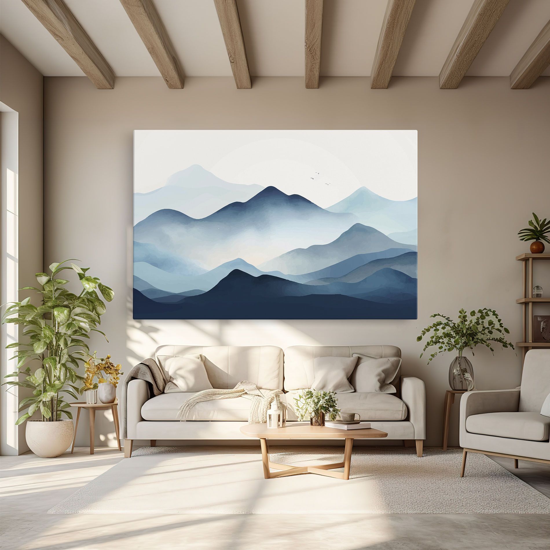 Blue Foggy Mountain mockup 6