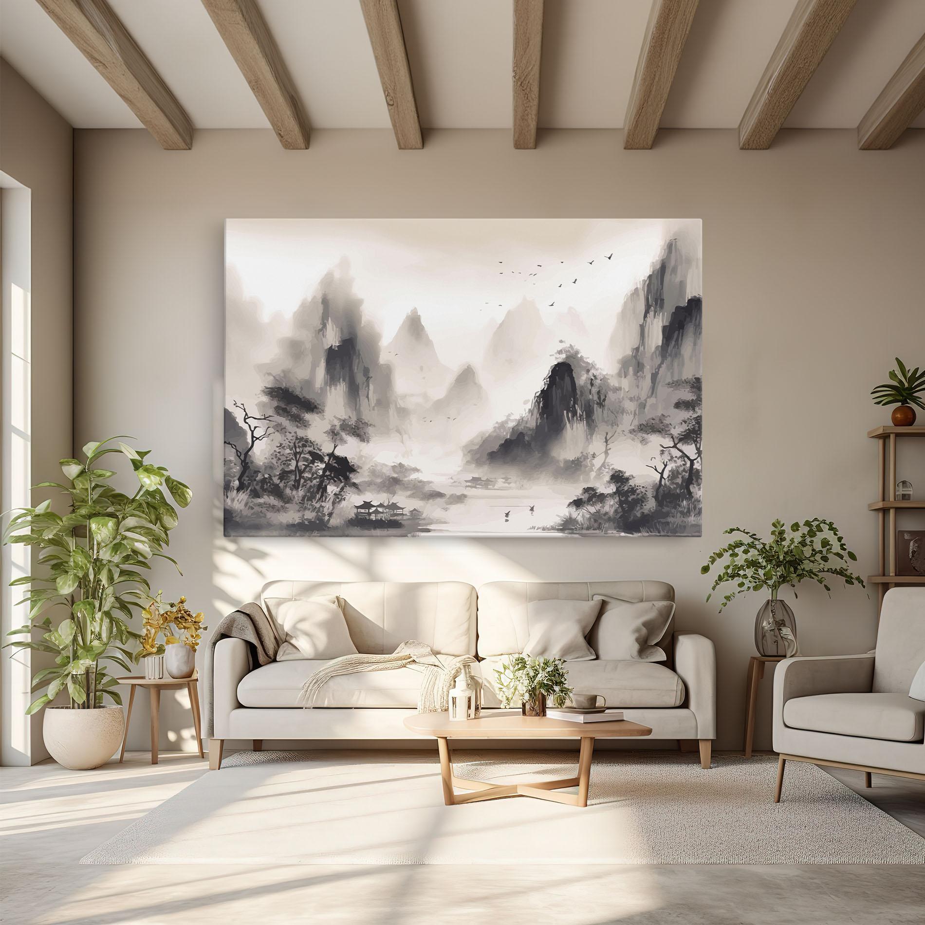 Tablou Canvas Far Away Mountain mockup 6