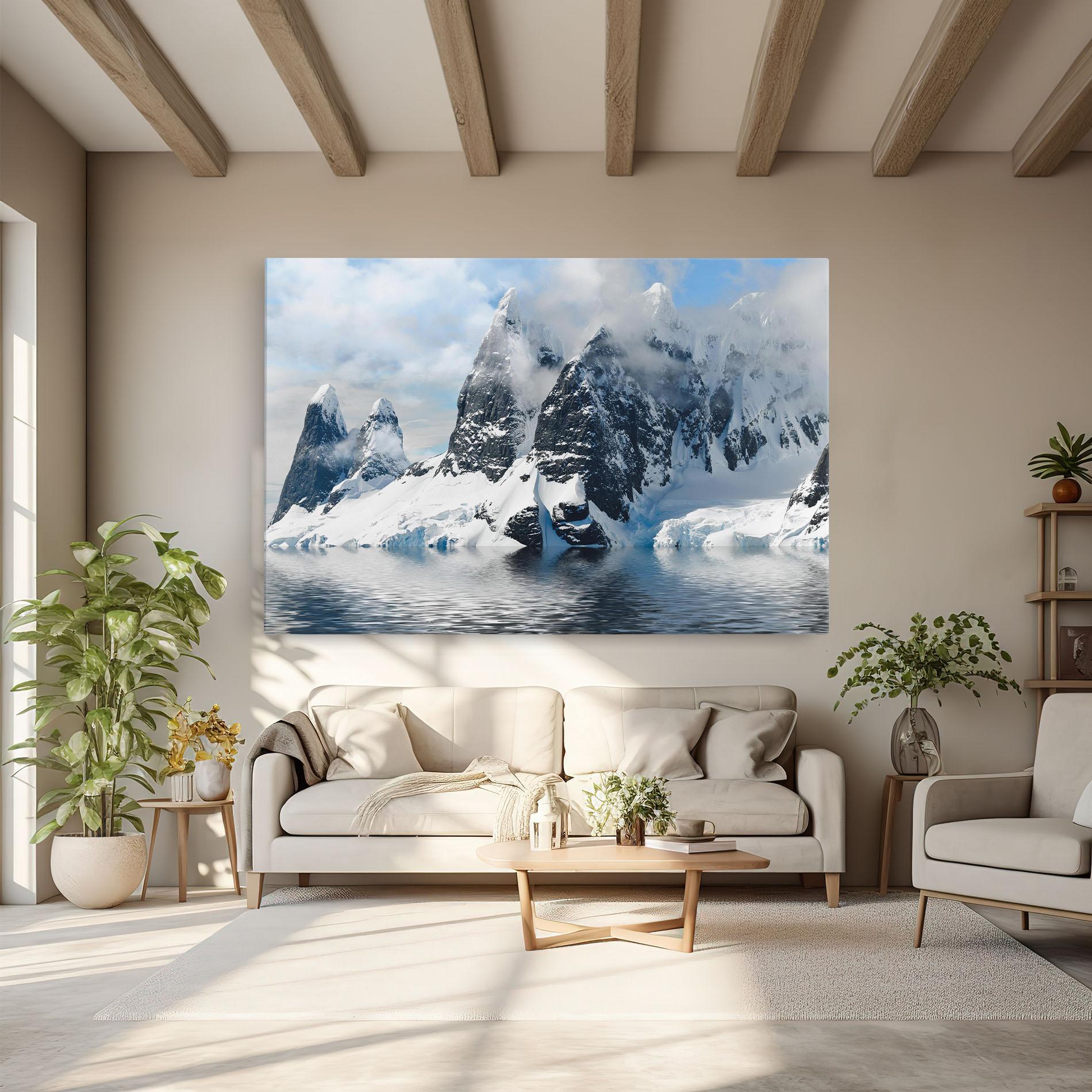 Tablou Canvas Glacial Mountains mockup 6