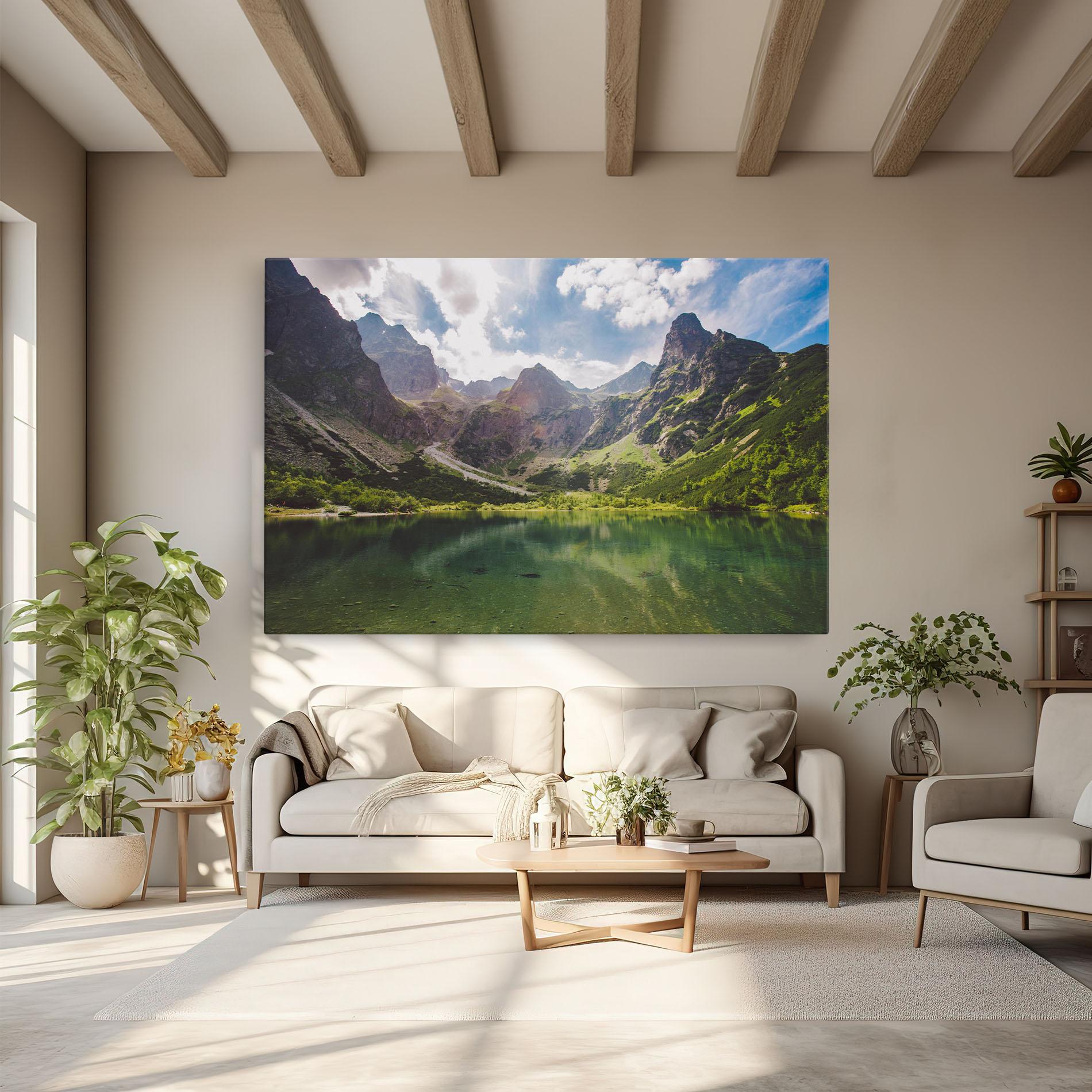 Tablou Canvas Green Mountain mockup 6