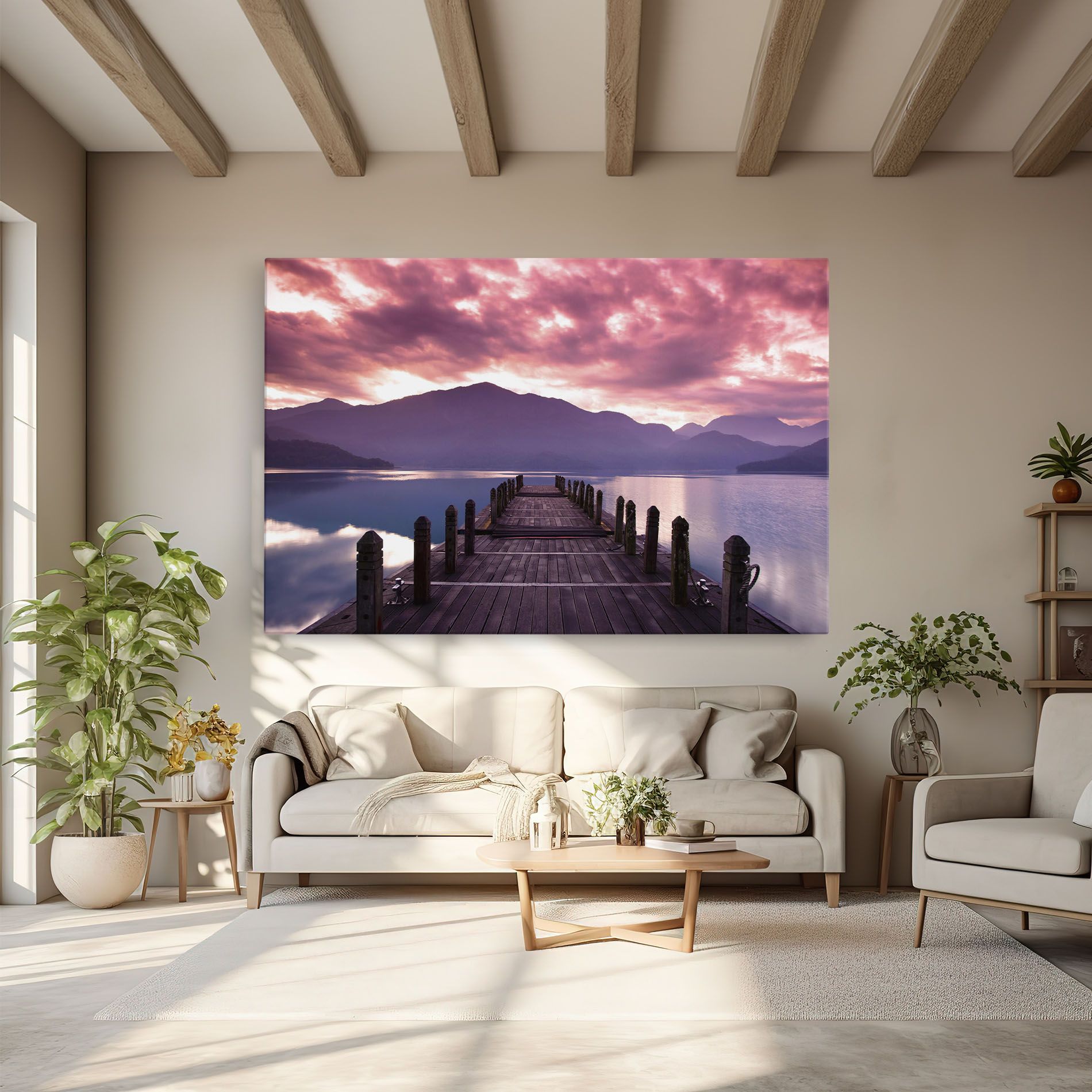 Pink Sky Over The Lake mockup 6