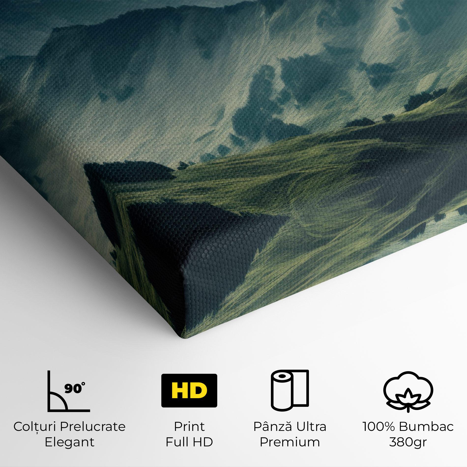 Tablou Canvas Amazing Foggy Mountain mockup 4