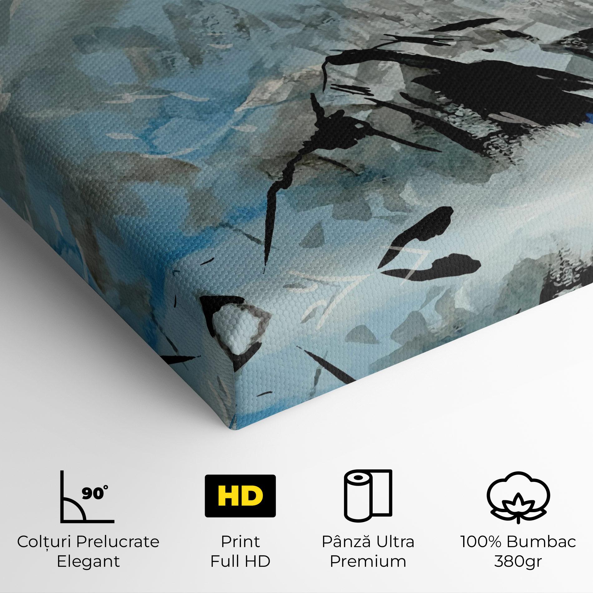 Tablou Canvas Blue Black Mountain mockup 4