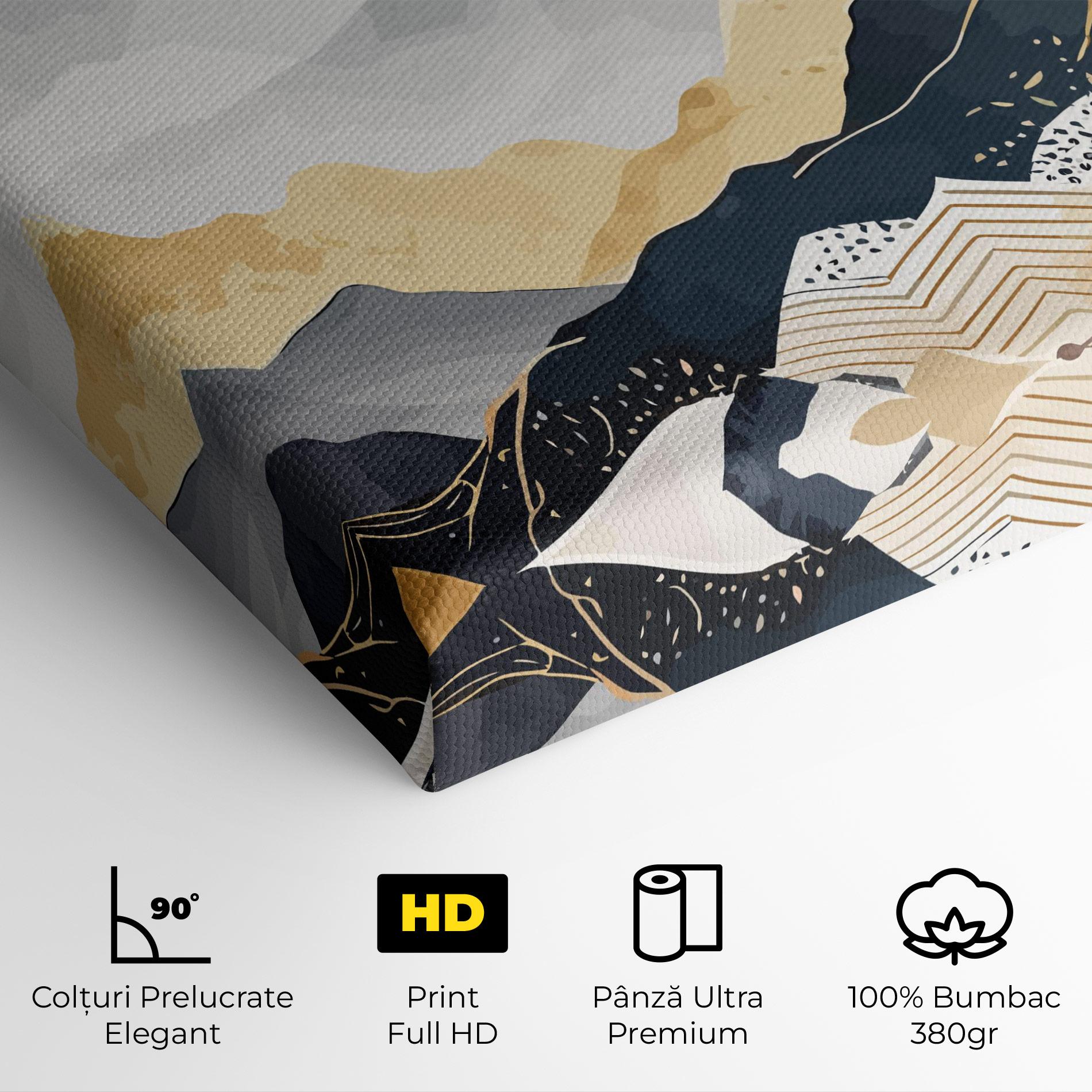 Tablou Canvas Blue Gold Mountain mockup 4
