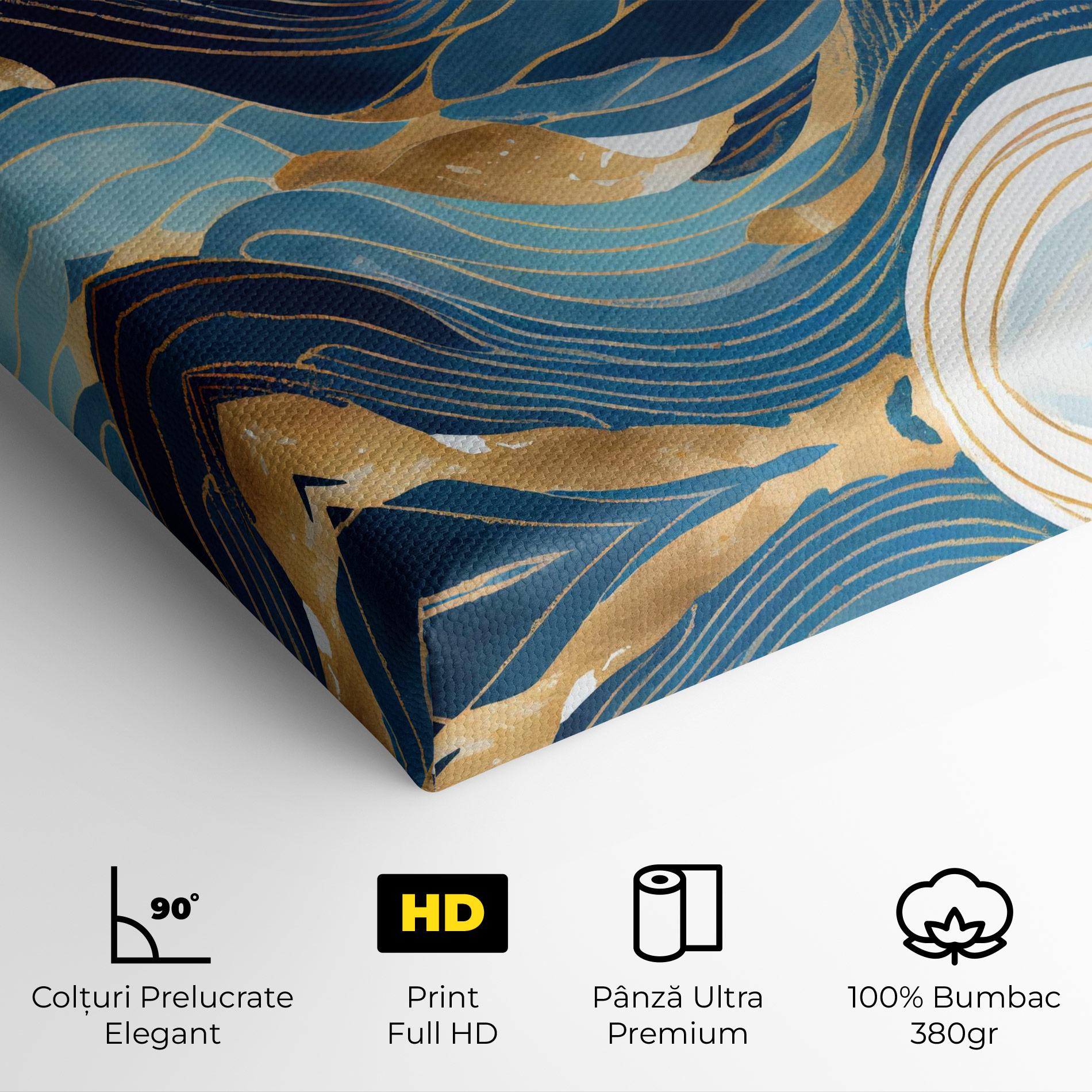 Tablou Canvas Blue Wave Mountain mockup 4