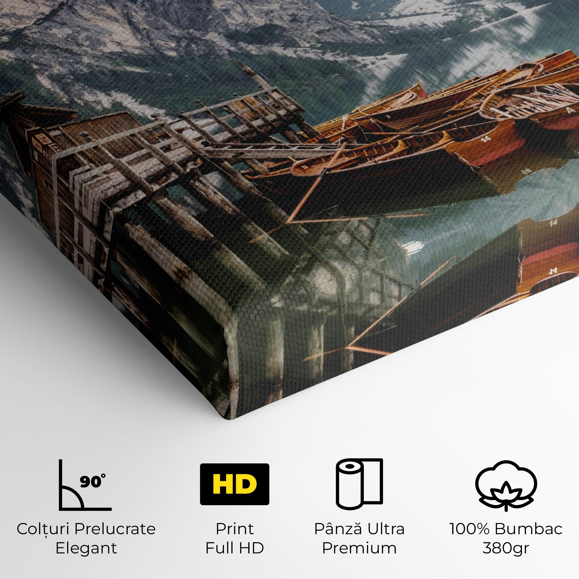 Tablou Canvas Boat Lake Mountain mockup 4