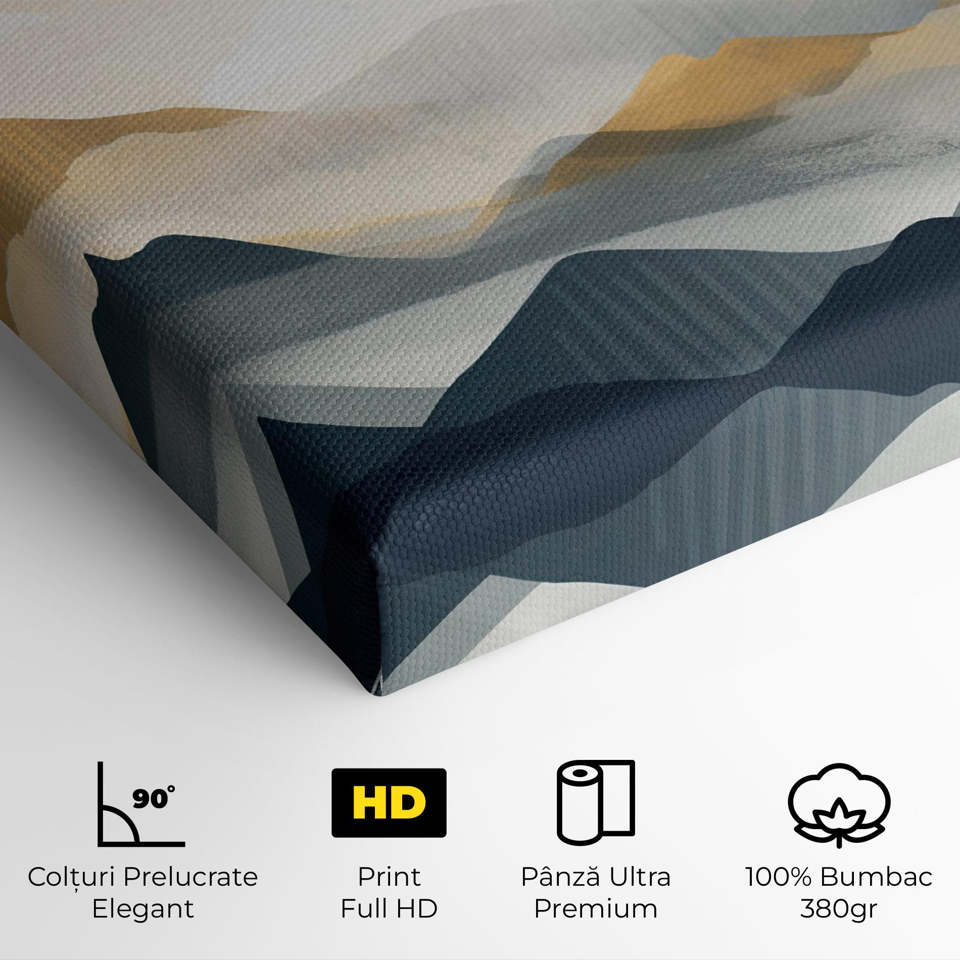 Tablou Canvas Gold Foggy Blue mockup 4