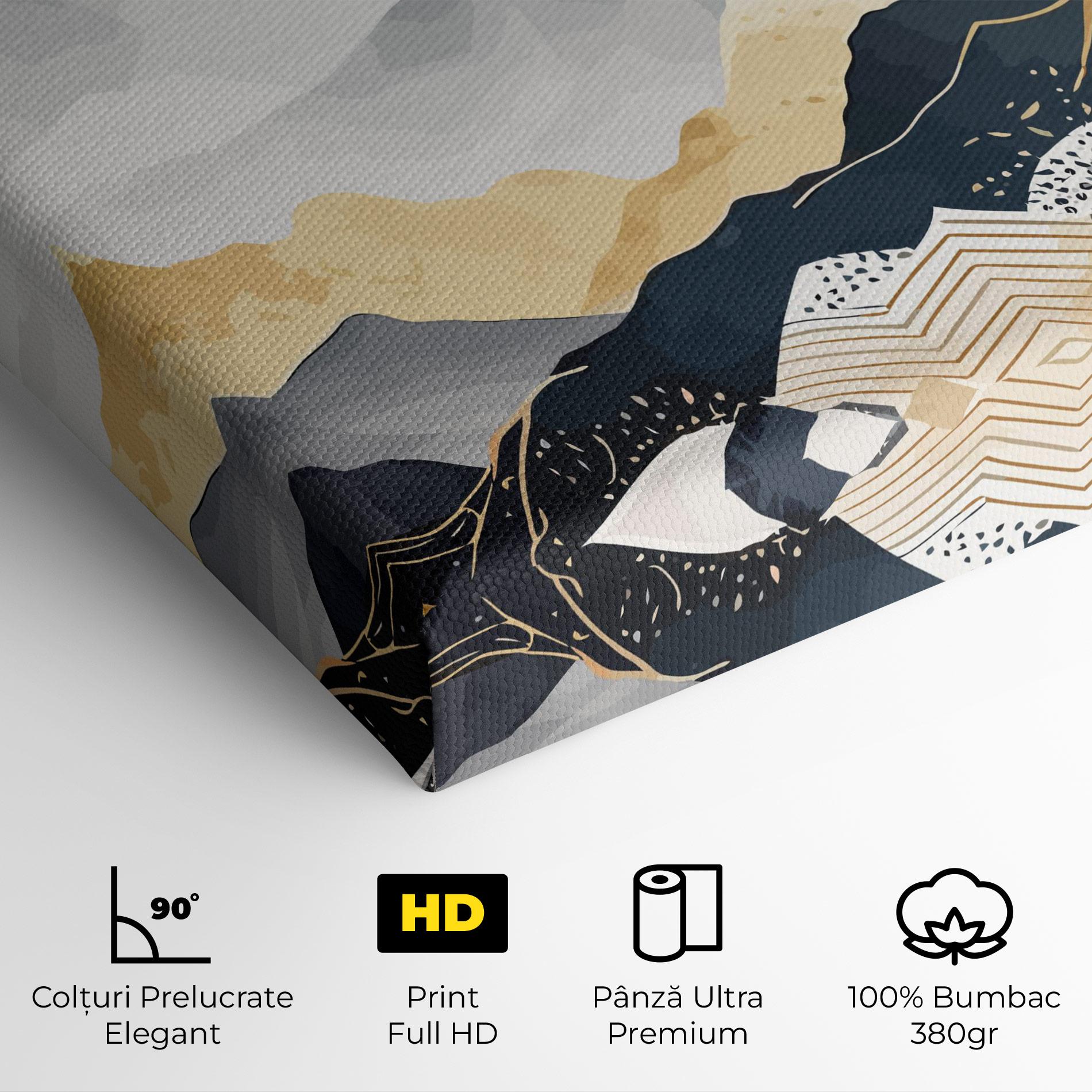 Tablou Canvas Gold Grey Mountain mockup 4