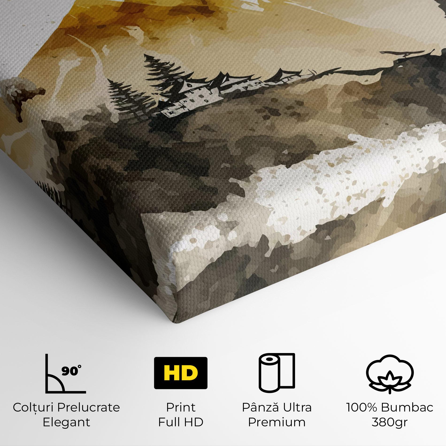 Tablou Canvas Gold Mountain Art mockup 4
