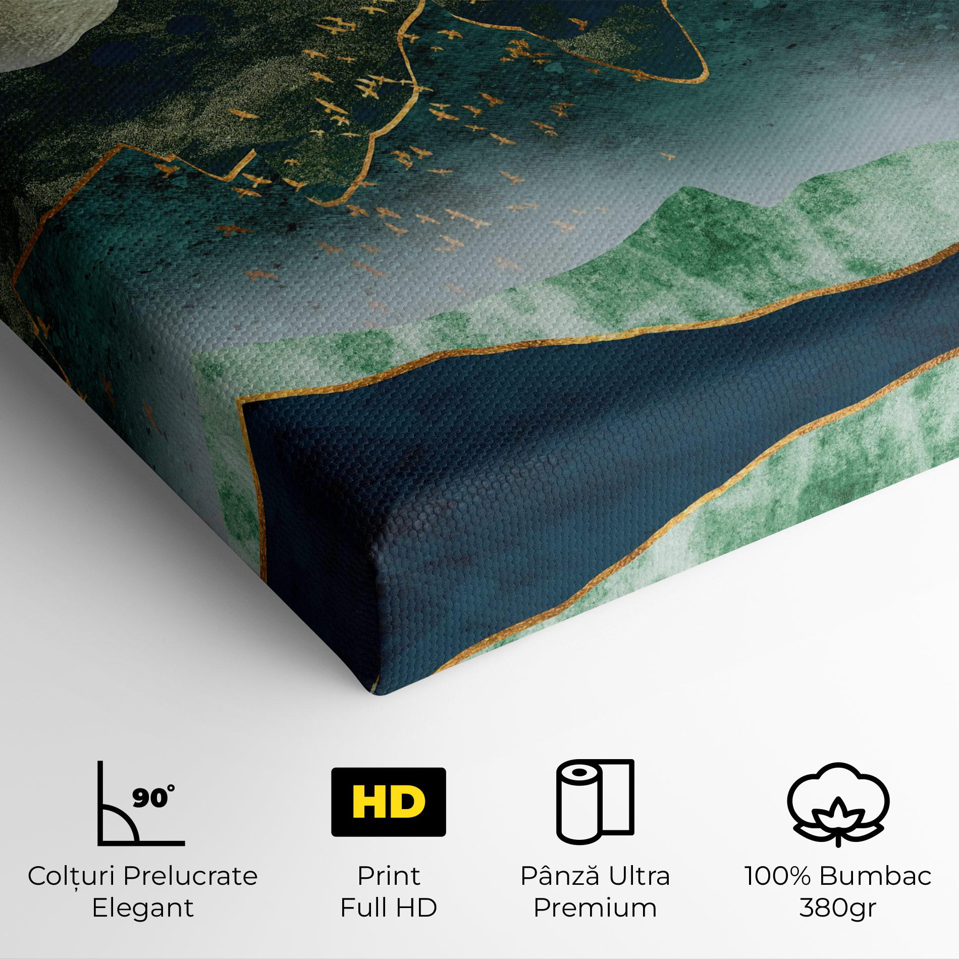 Tablou Canvas Golden Mountains mockup 4