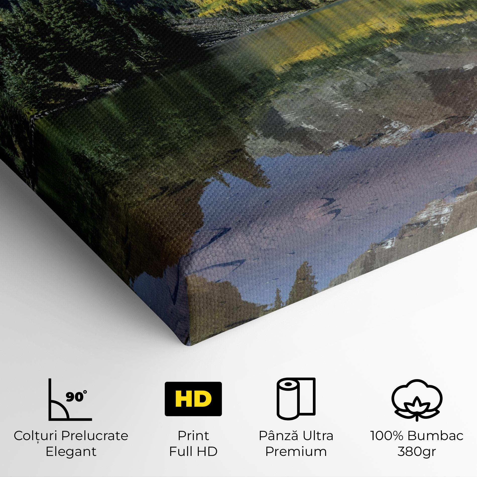 Tablou Canvas Lake Green Mountain mockup 4