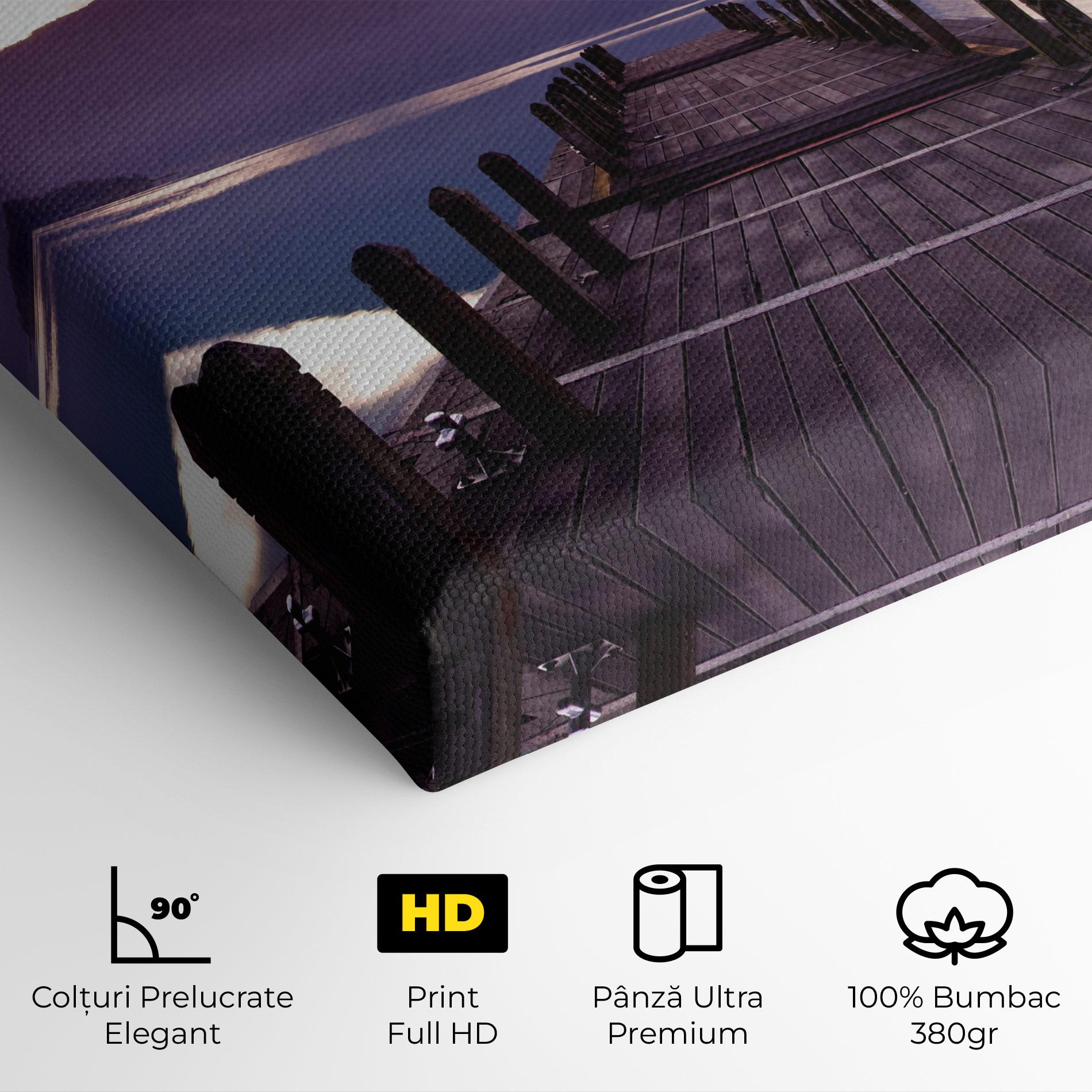 Tablou Canvas Pink Sky Over The Lake mockup 4