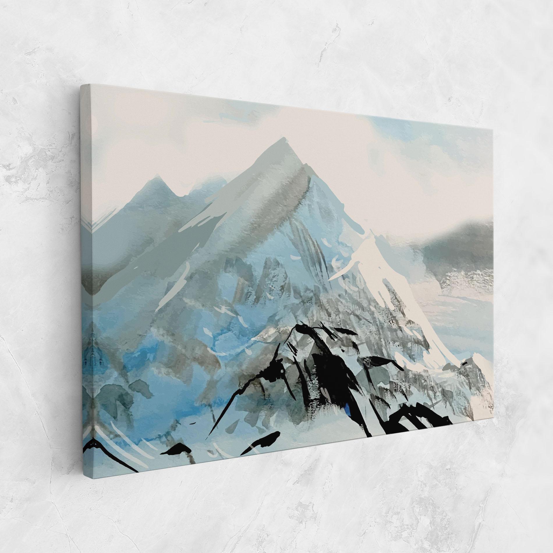 Tablou Canvas Blue Black Mountain mockup 1