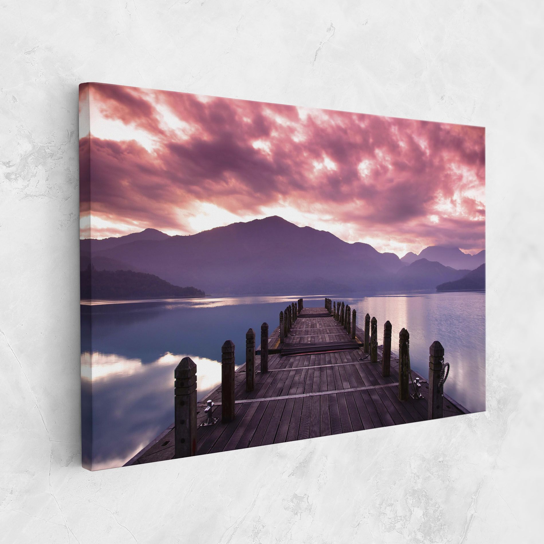Pink Sky Over The Lake mockup 1