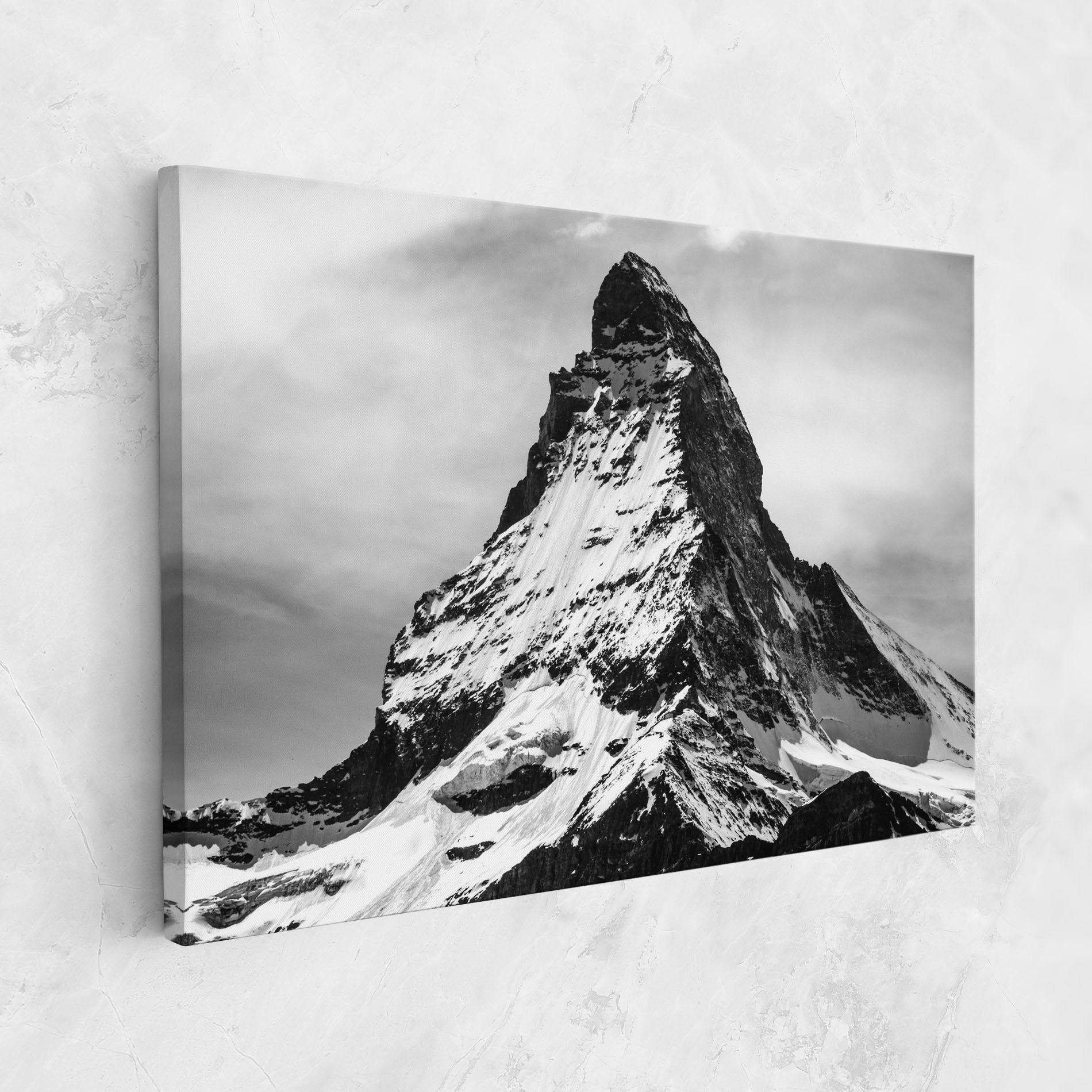 Tablou Canvas Snowy Black Mountain mockup 1