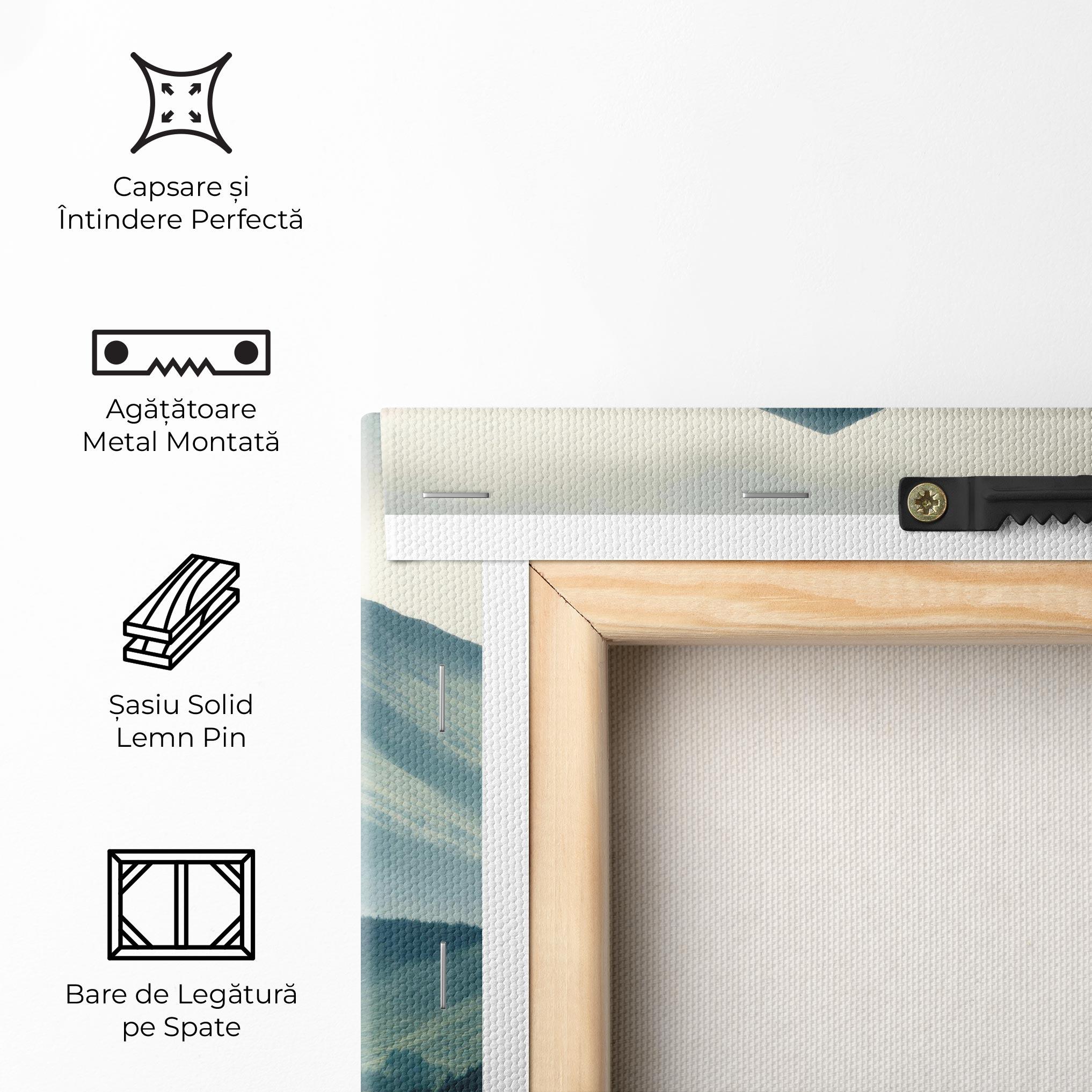 Tablou Canvas Amazing Foggy Mountain mockup 5