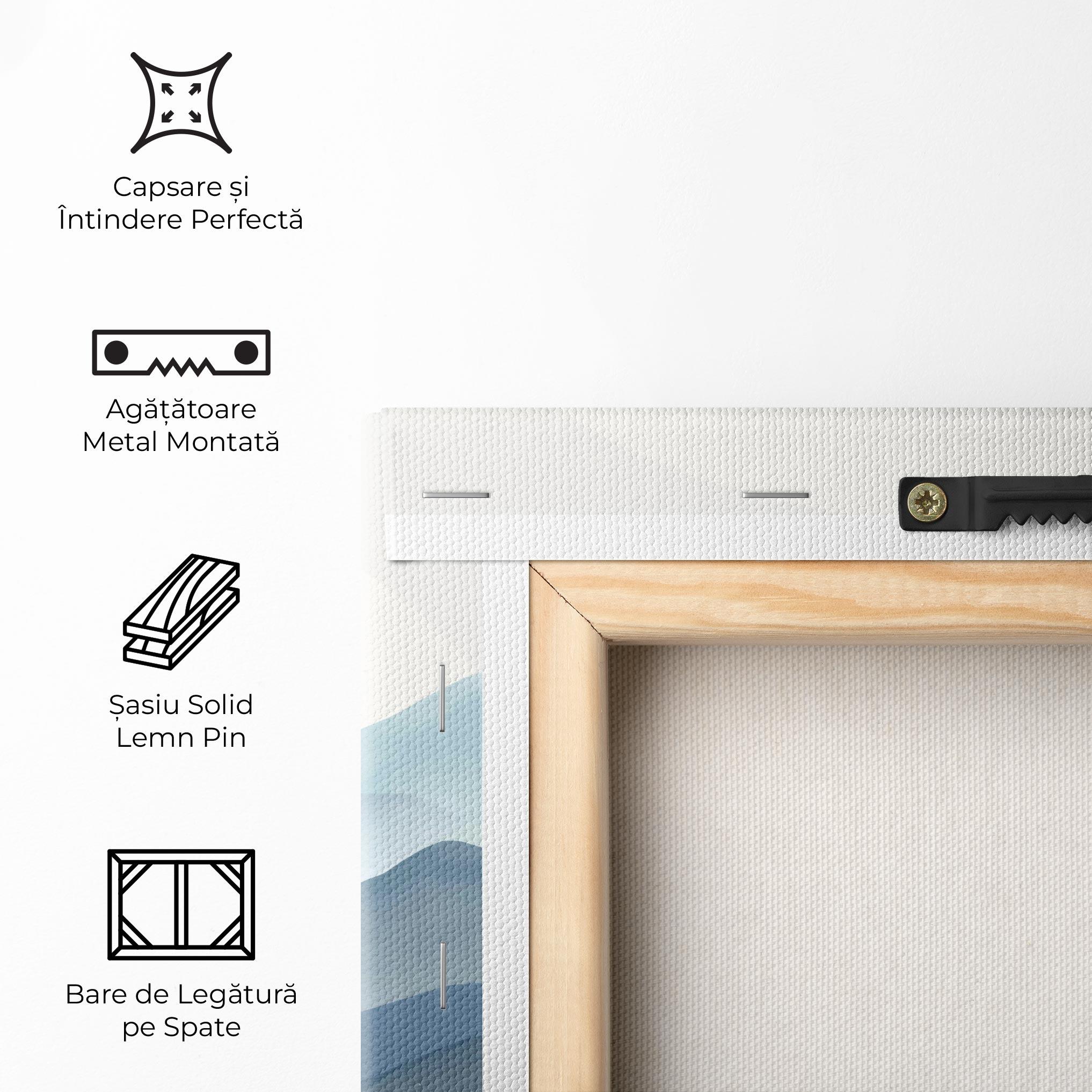 Tablou Canvas Blue Foggy Mountain mockup 5