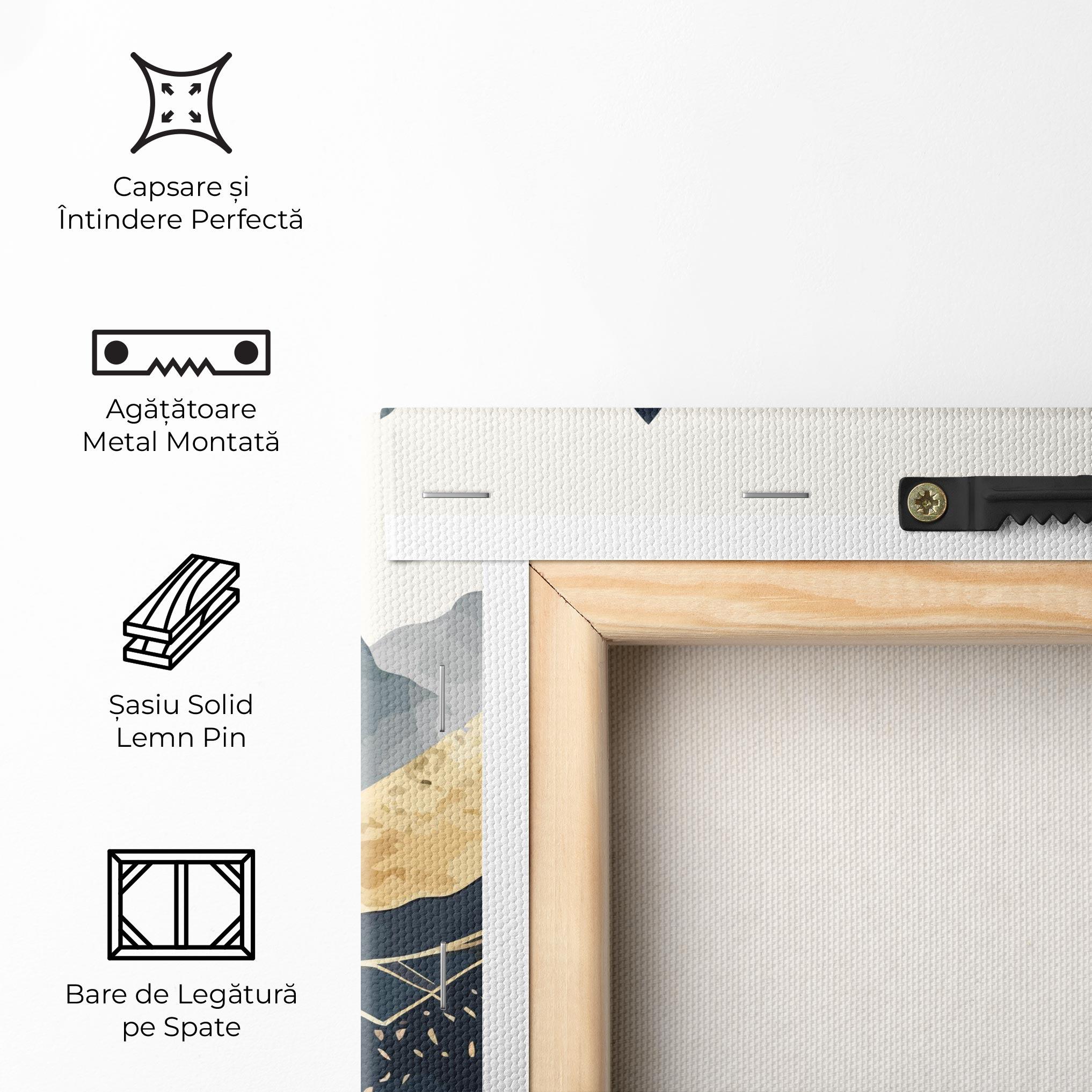 Tablou Canvas Blue Gold Mountain mockup 5