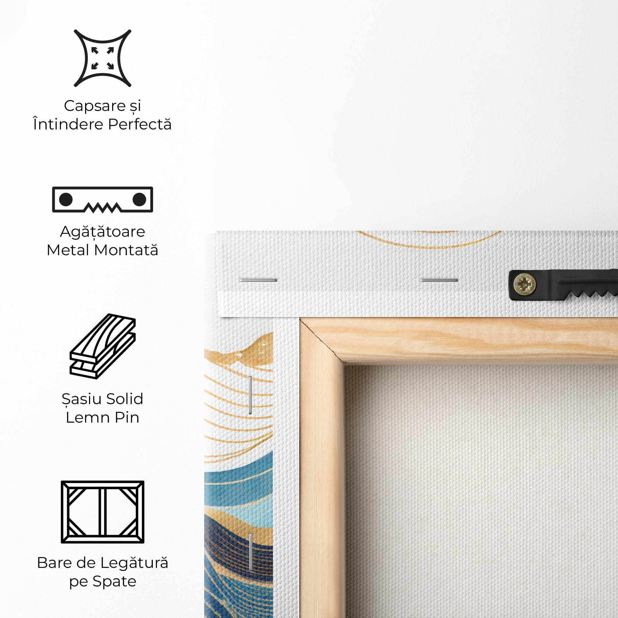 Tablou Canvas Blue Wave Mountain mockup 5