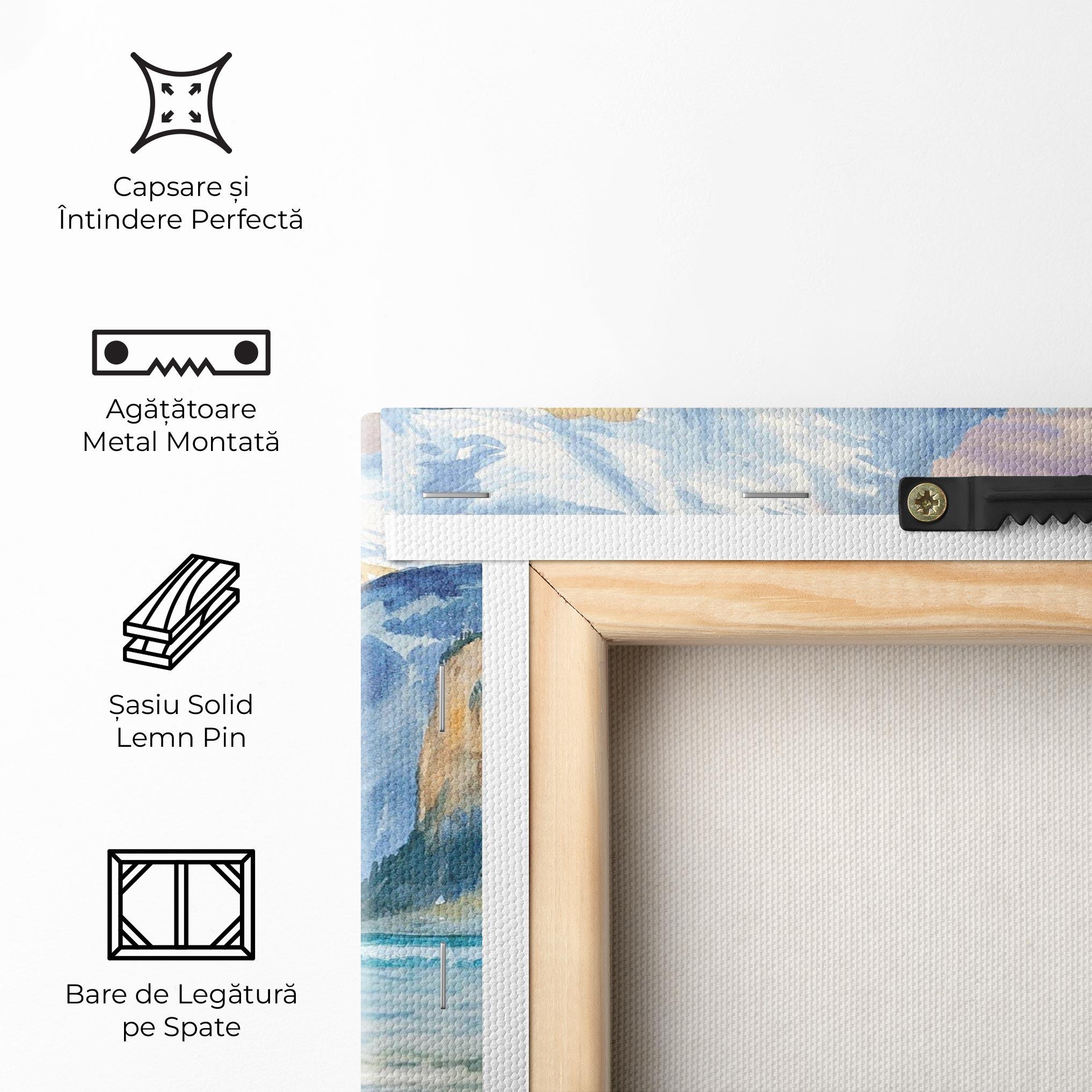 Tablou Canvas Boat Mountain View mockup 5