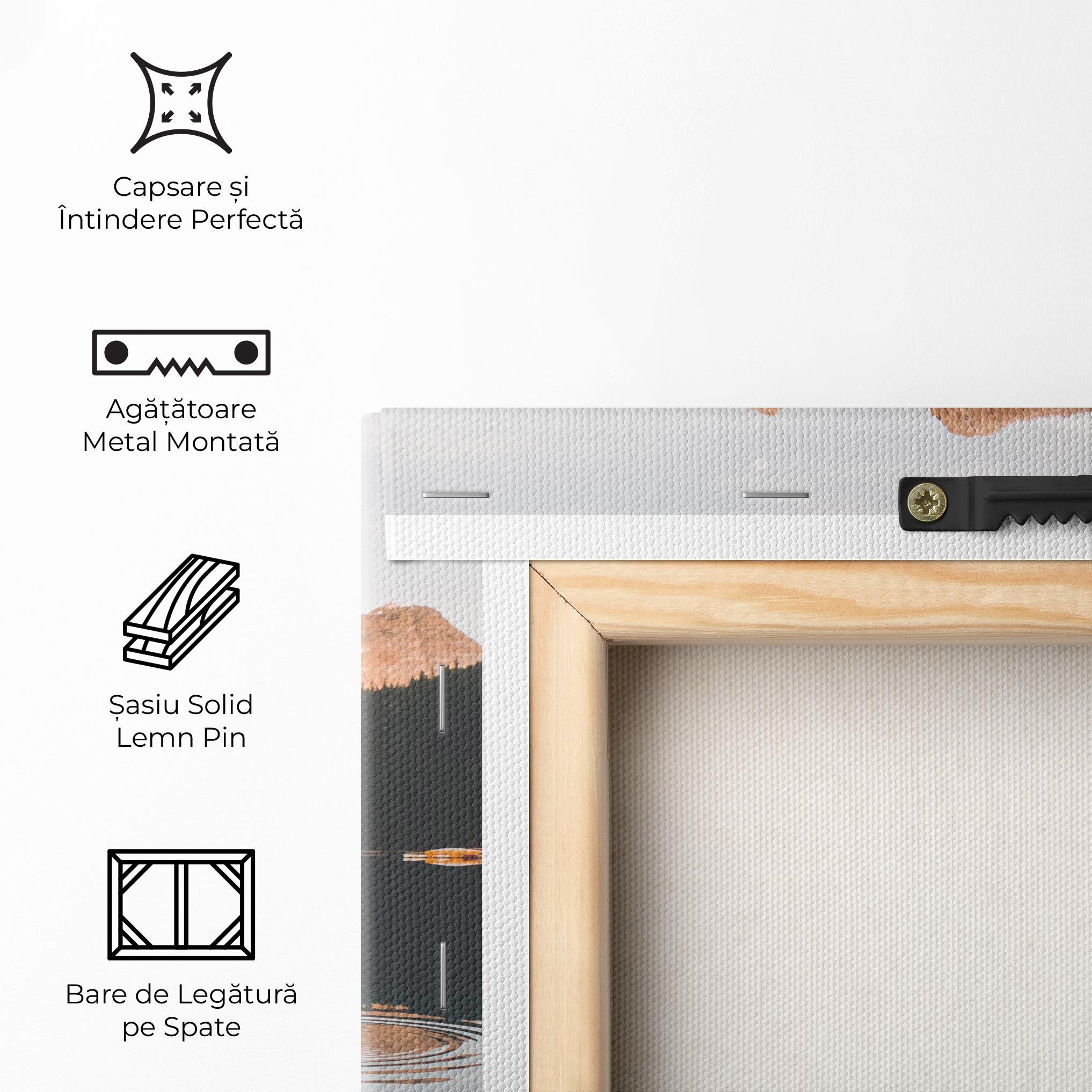 Tablou Canvas Brown Mountain Lake mockup 5