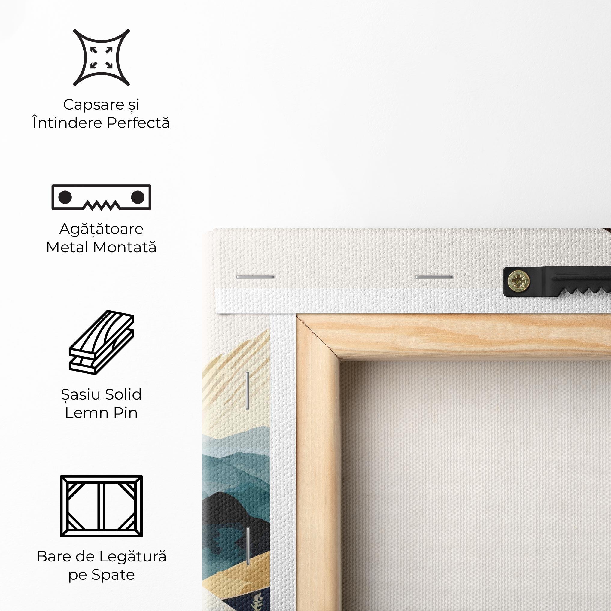 Tablou Canvas Gold Green Mountain mockup 5