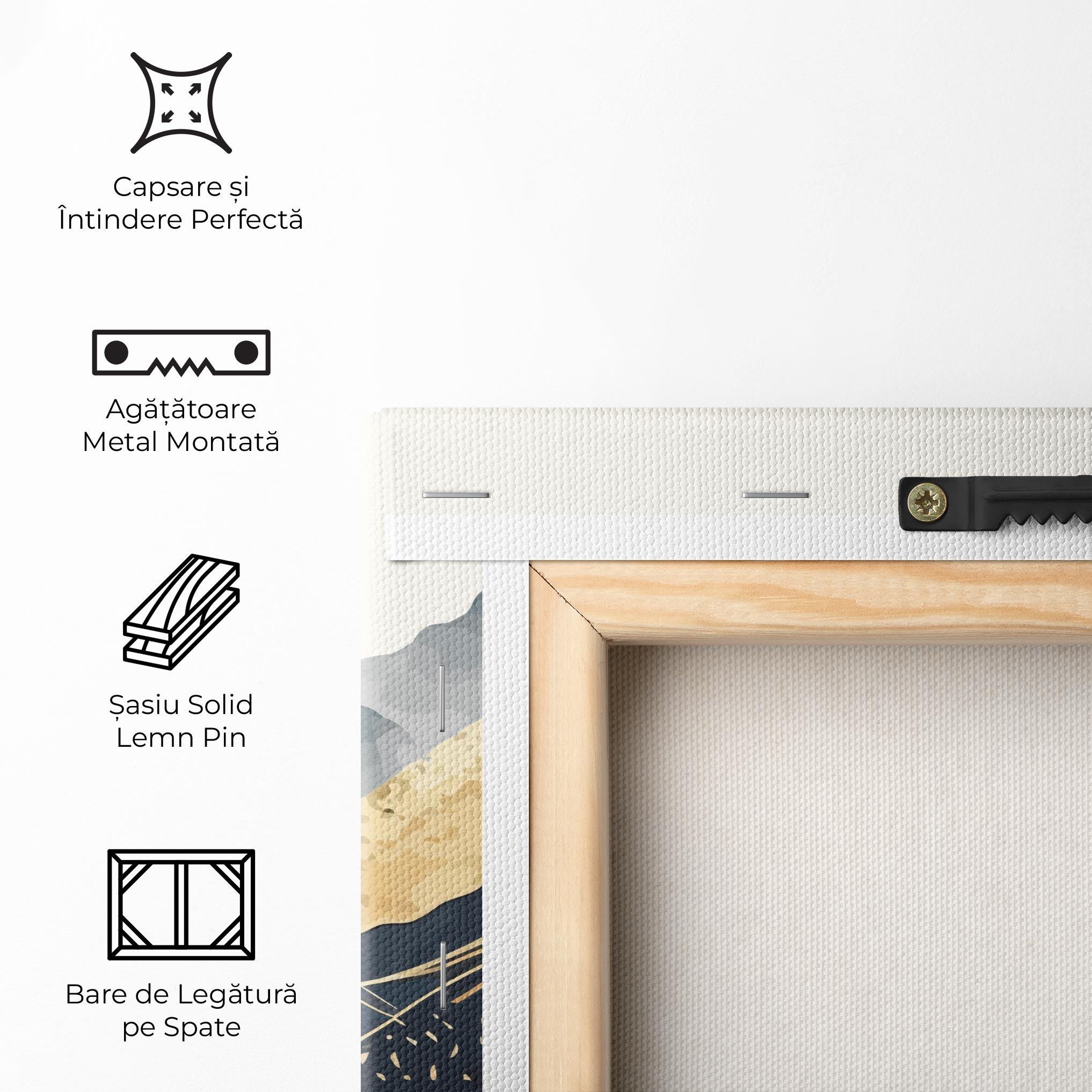 Tablou Canvas Gold Grey Mountain mockup 5