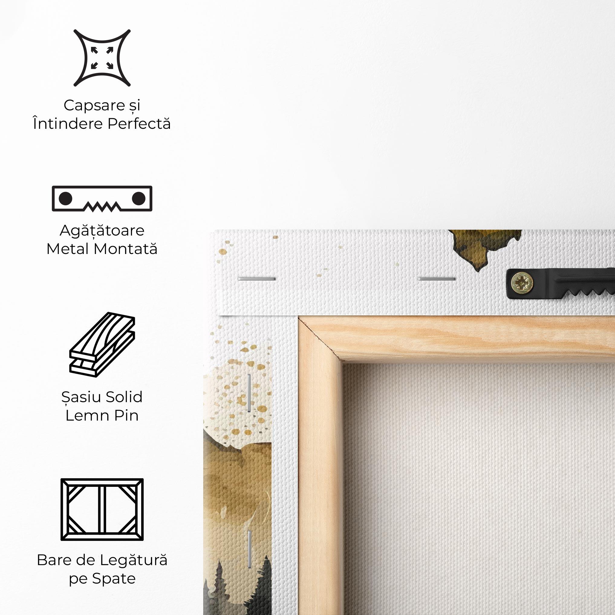 Tablou Canvas Gold Mountain Art mockup 5