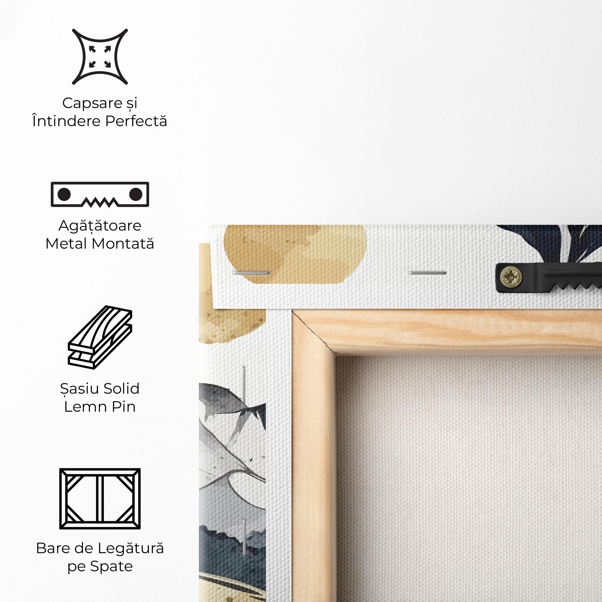 Tablou Canvas Grey Gold Mountain mockup 5