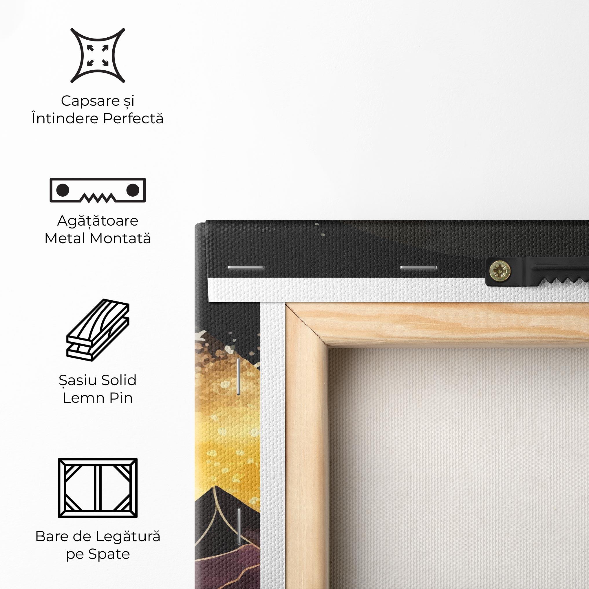 Tablou Canvas Purple Gold Mountain mockup 5