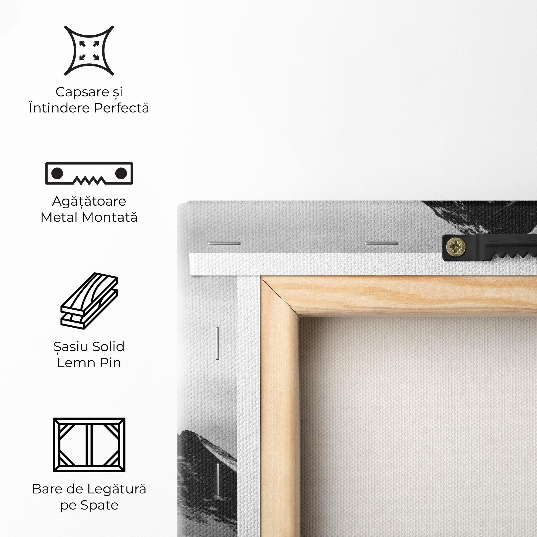 Tablou Canvas Snowy Black Mountain mockup 5