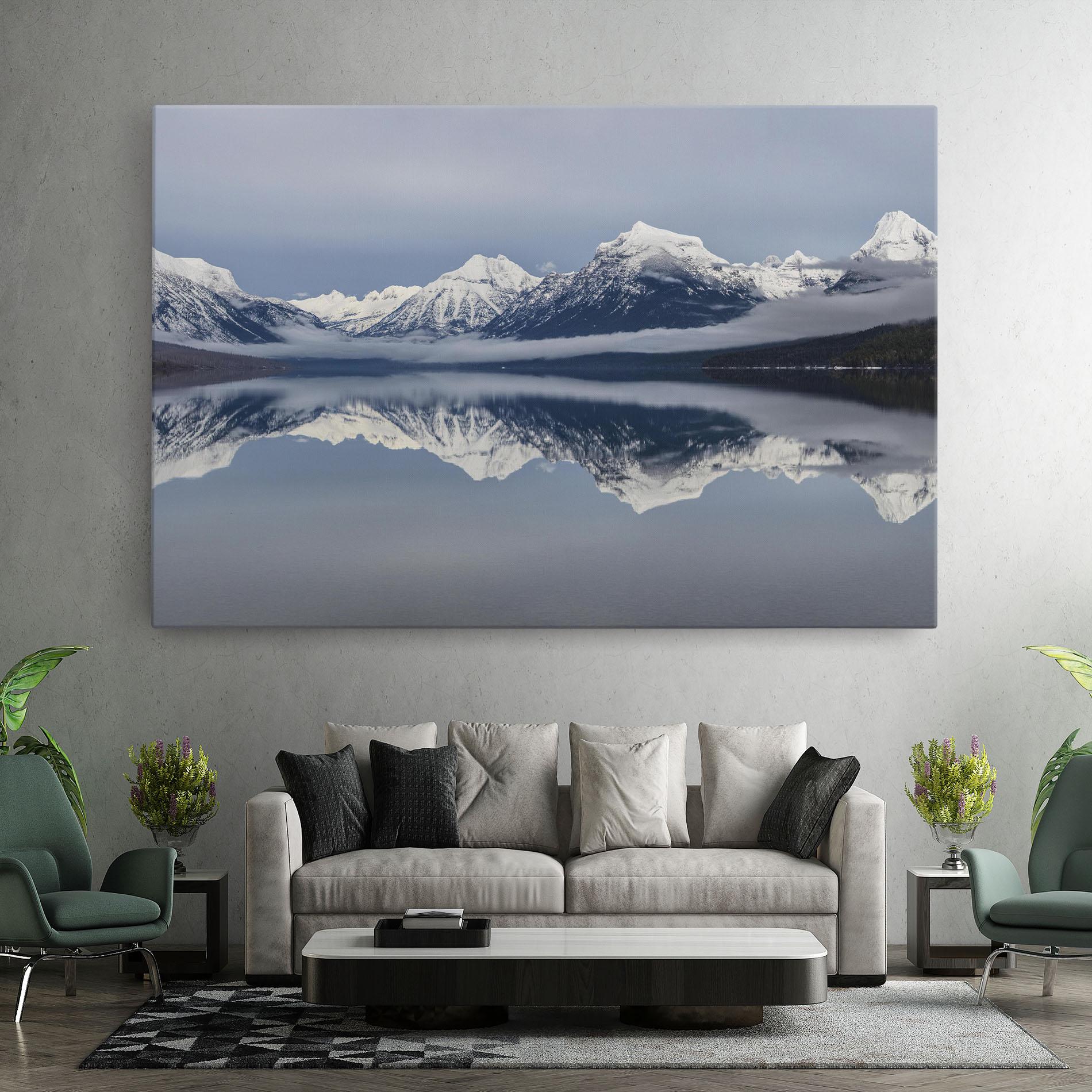 Tablou Canvas Beautiful Snowy Mountain mockup 7