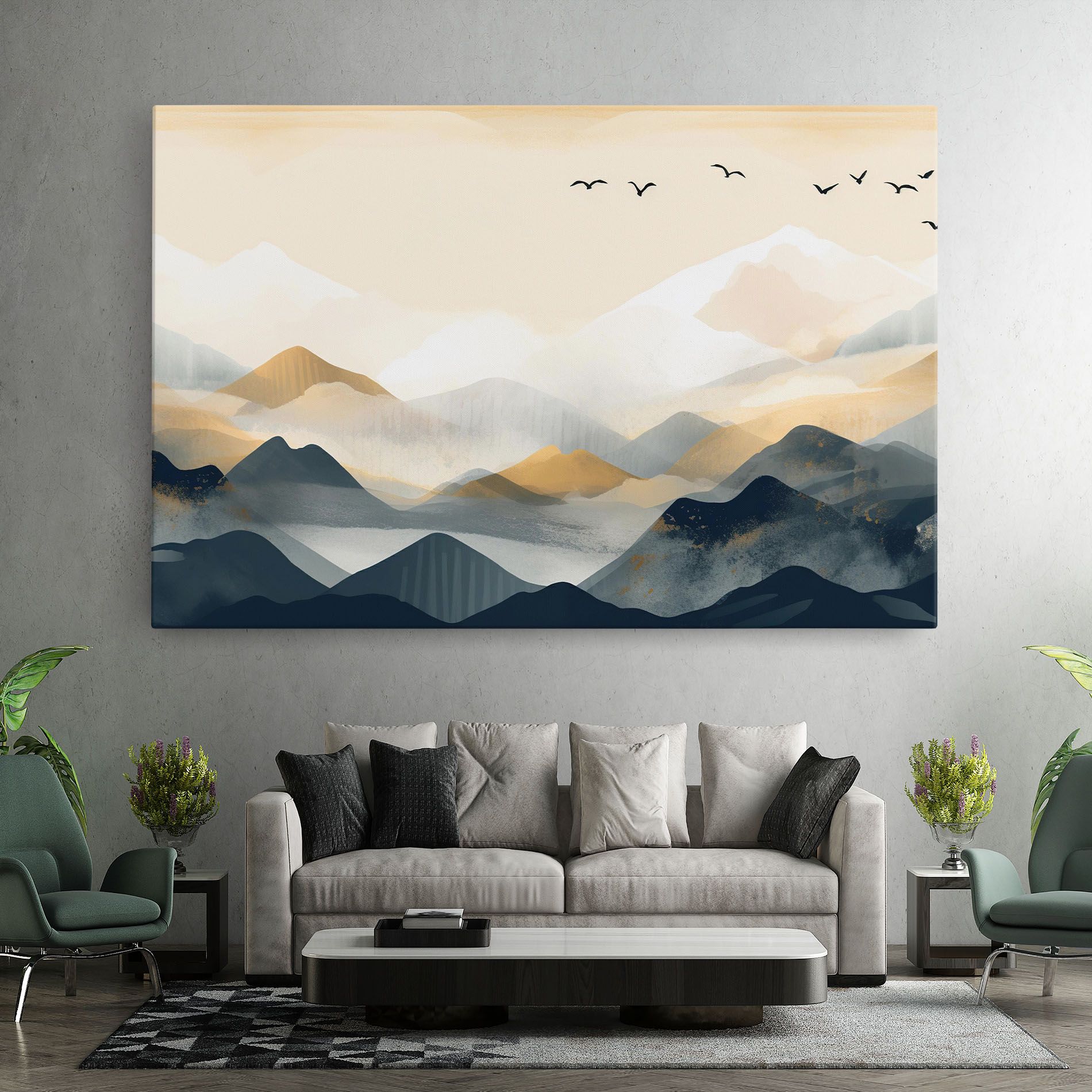 Gold Foggy Blue mockup 7